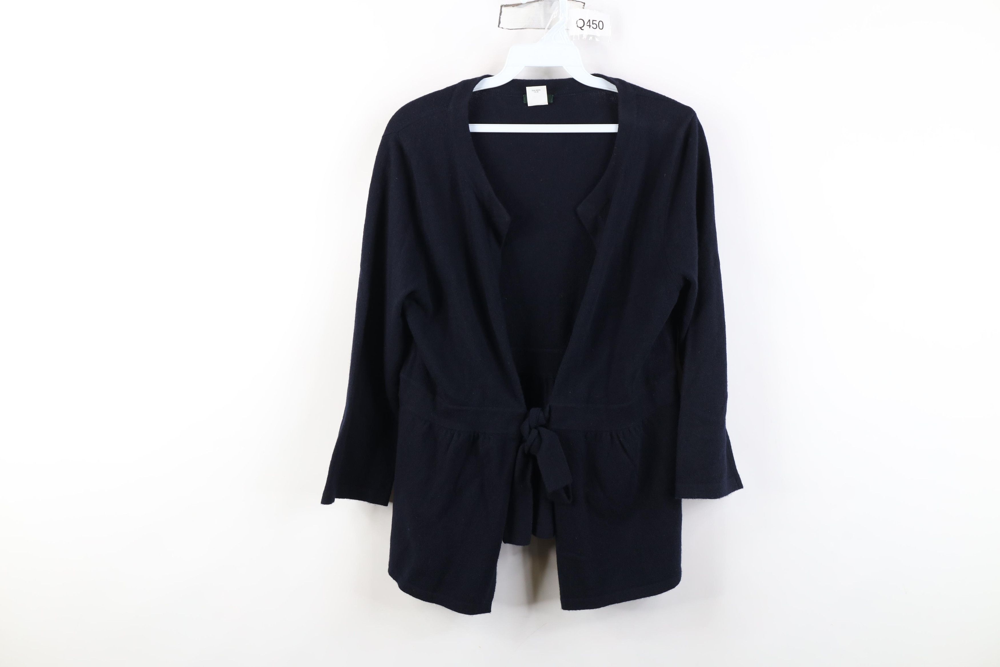 J.Crew Vintage Y2K J Crew Wool Cashmere Tie Front Knit Sweater Size L / US 10 / IT 46 - 1 Thumbnail
