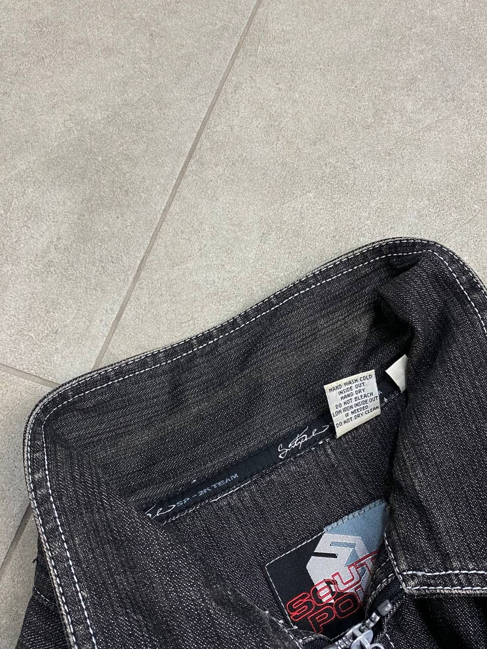 Southpole Vintage South Pole Washed Denim Pocket Zip Jacket Size US XL / EU 56 / 4 - 18 Thumbnail