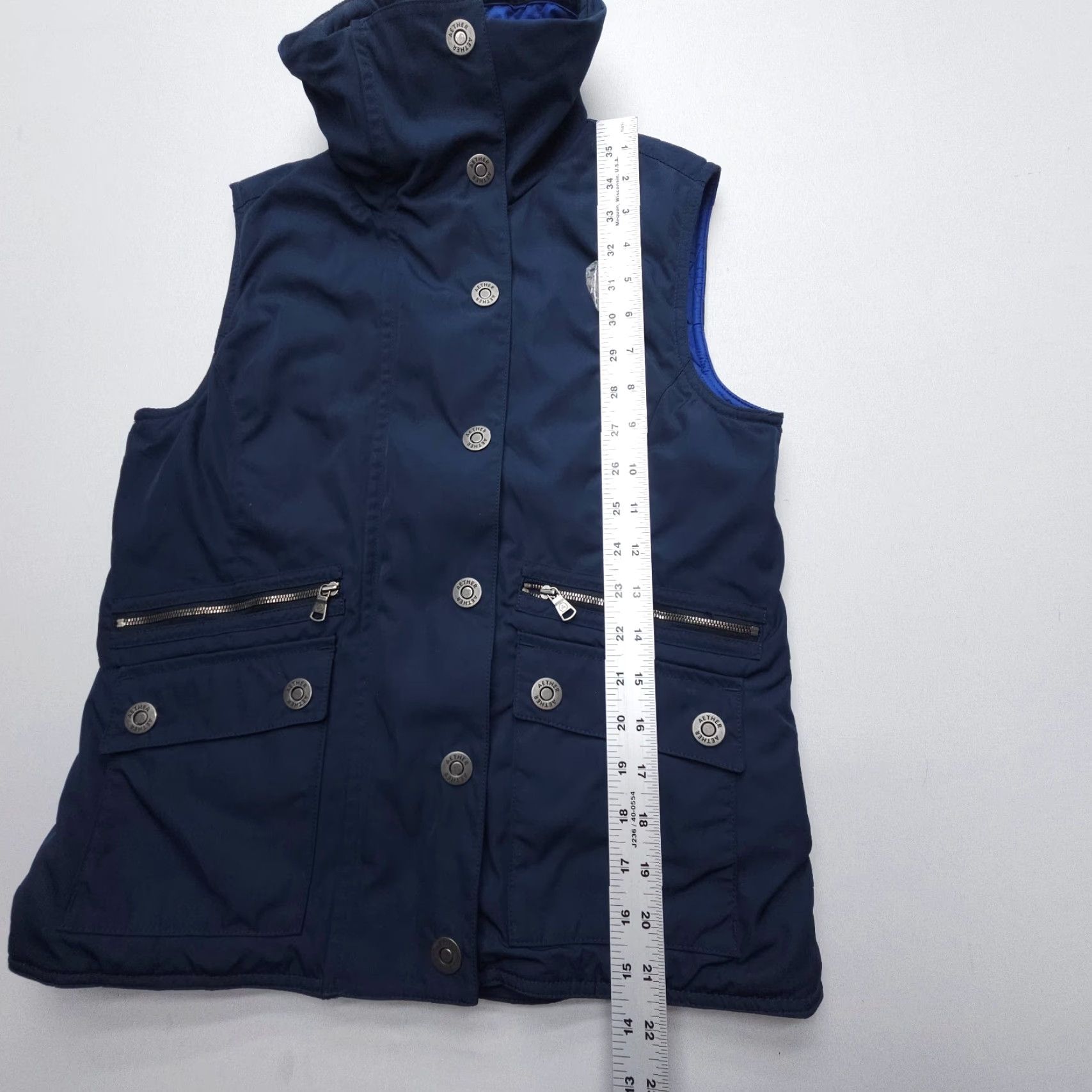 Vintage Aether Blue Total Eclipse Vega Vest Size 1 Snap Zip Insulated Riding Walking XS Vest Size XS Blue Aether Size XS / US 0-2 / IT 36-38 - 4 Thumbnail