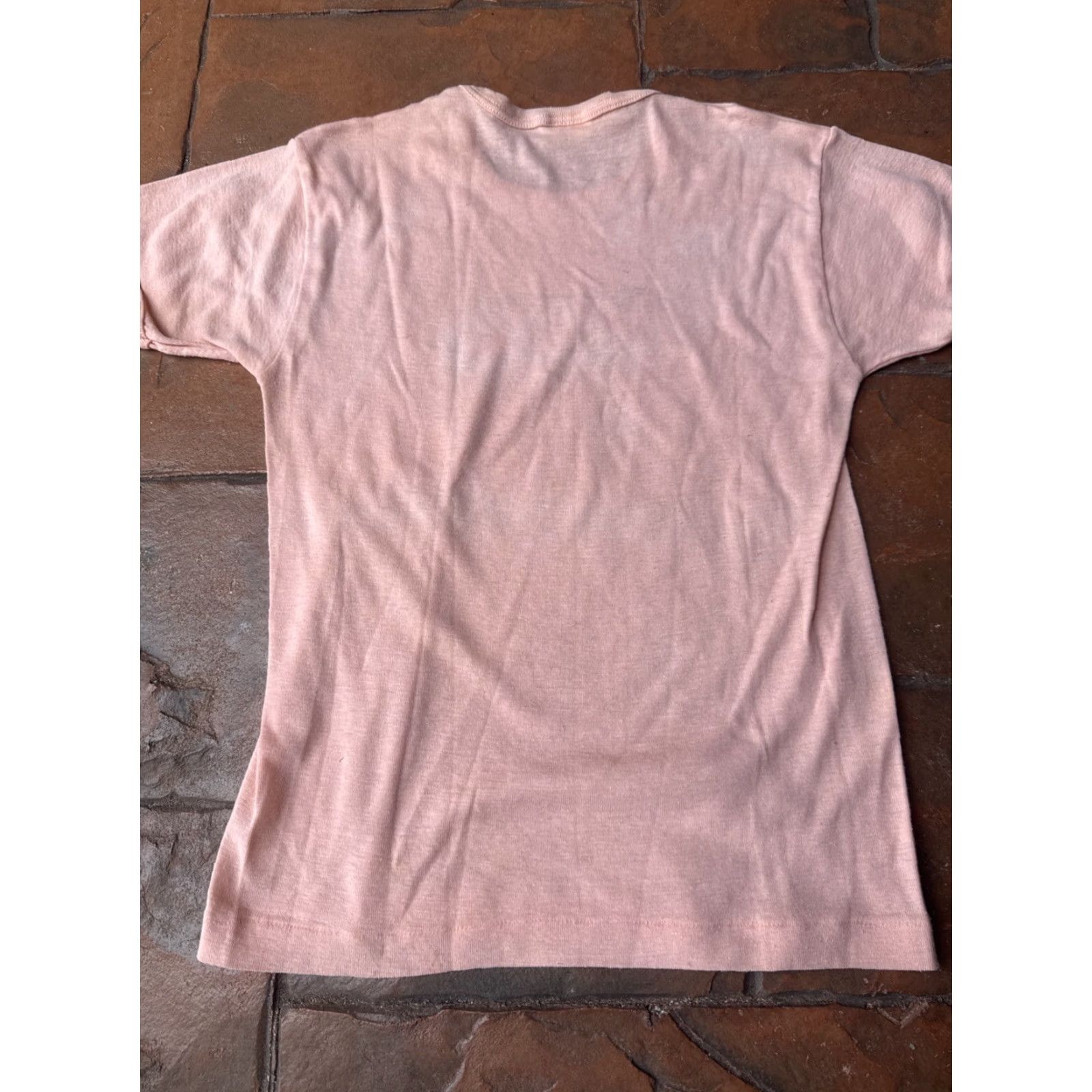 Vintage VINTAGE Shorthand Ringer T-Shirt Women’s Large Peach 80s 50/50 USA Knit Classic Shirts Mens? Size L / US 10 / IT 46 - 7 Thumbnail