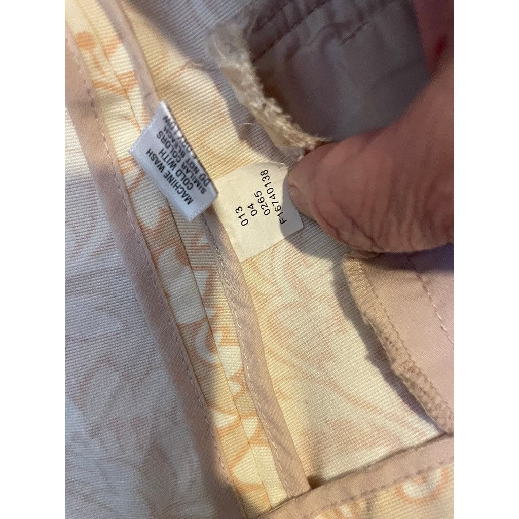 Mossimo Mossimo Womens Structured 2 Button Blazer Beige White Floral Size XL / US 12-14 / IT 48-50 - 4 Thumbnail