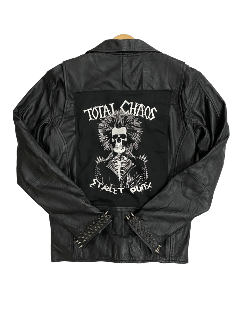 Schott Street Punks Leather Studded Spike Double Collar Jacket Size US M / EU 48-50 / 2 - 2 Thumbnail