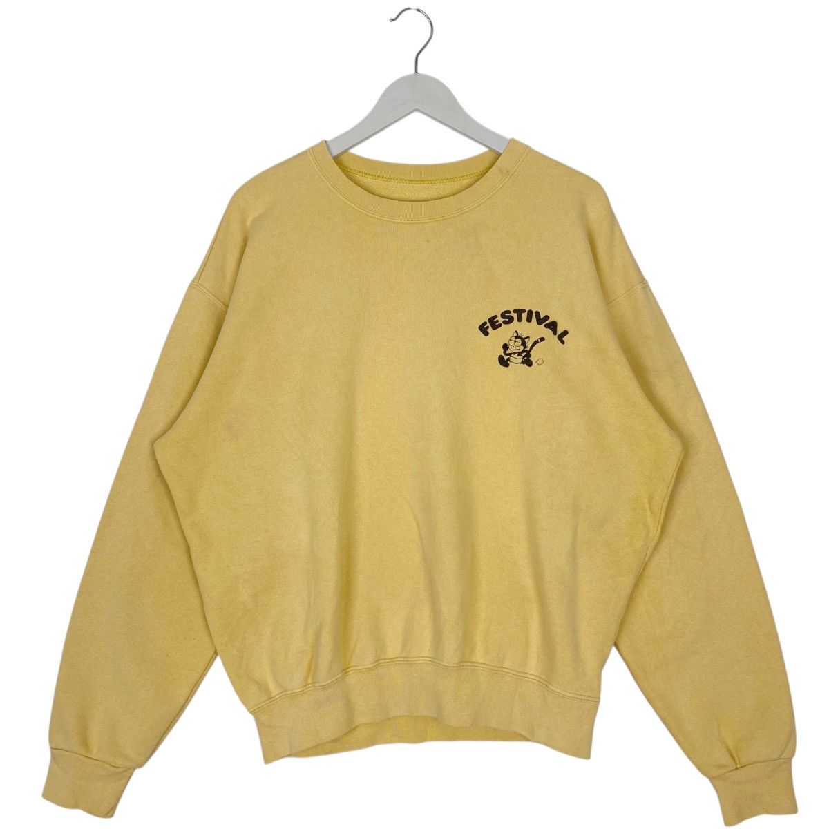 Other Vintage 80s Felix The Cat Crewneck Sweatshirt Yellow Size M Size US M / EU 48-50 / 2 - 1 Thumbnail
