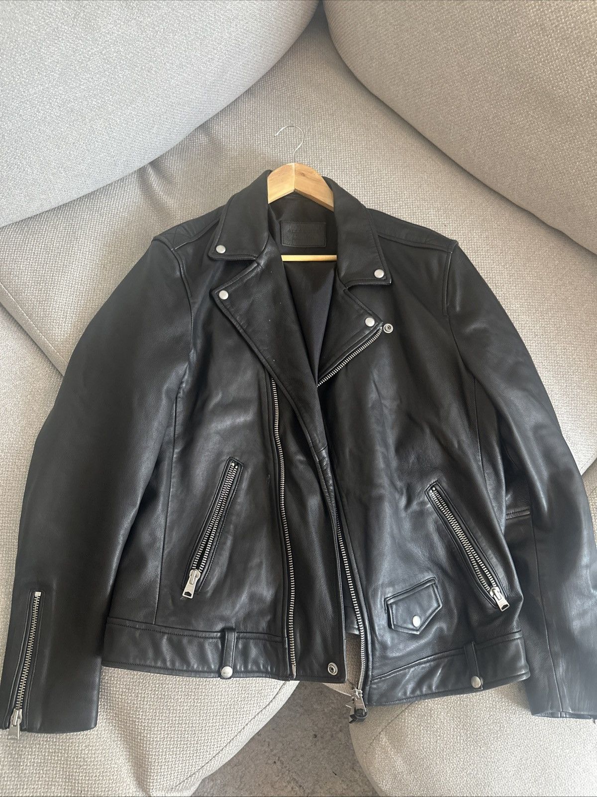 Allsaints Allsaints Milo biker leather jacket Size US L / EU 52-54 / 3 - 4 Thumbnail