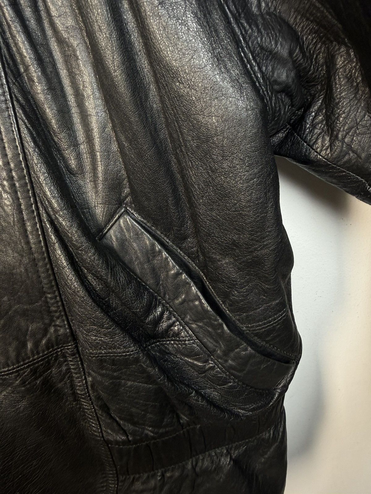 Yves Saint Laurent 90s YSL Leather Jacket Black Soft Vintage Rare Bomber Size US M / EU 48-50 / 2 - 17 Thumbnail