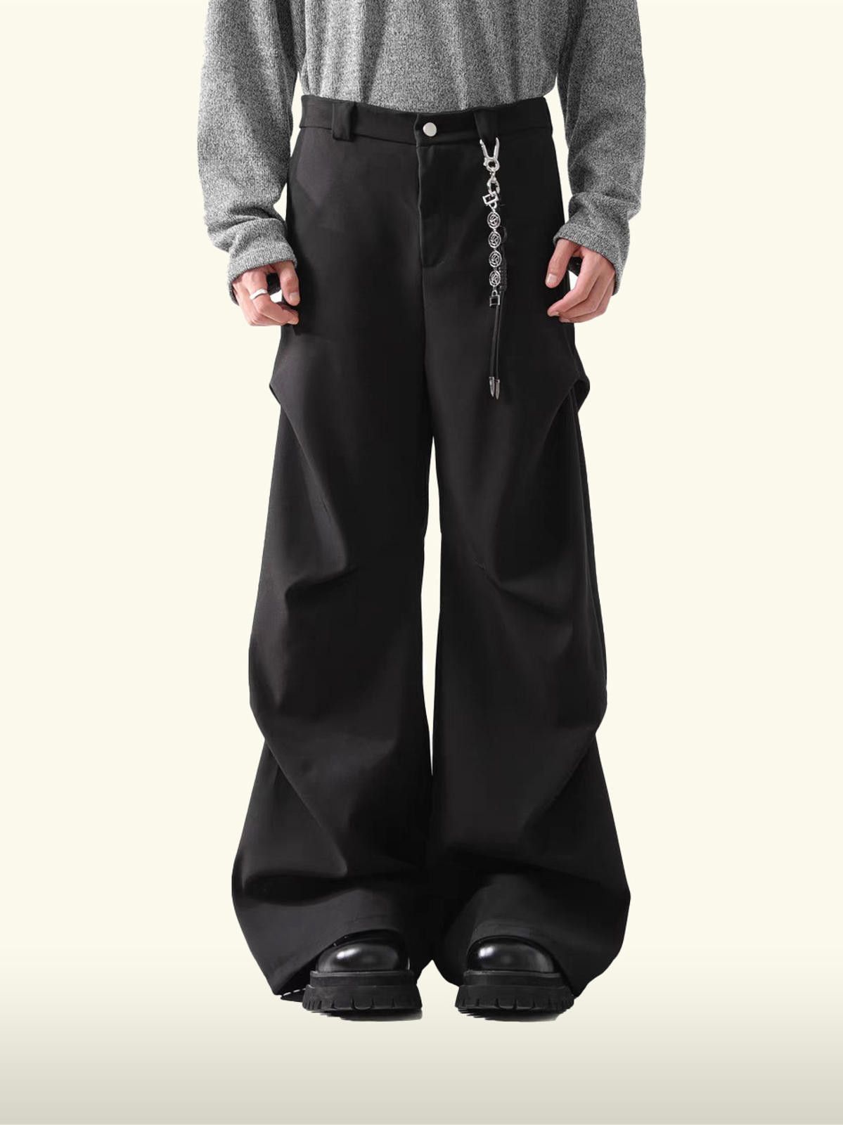 Japanese Brand High-Waisted Plated Wide-Leg Pants Size US 32 / EU 48 - 2 Thumbnail
