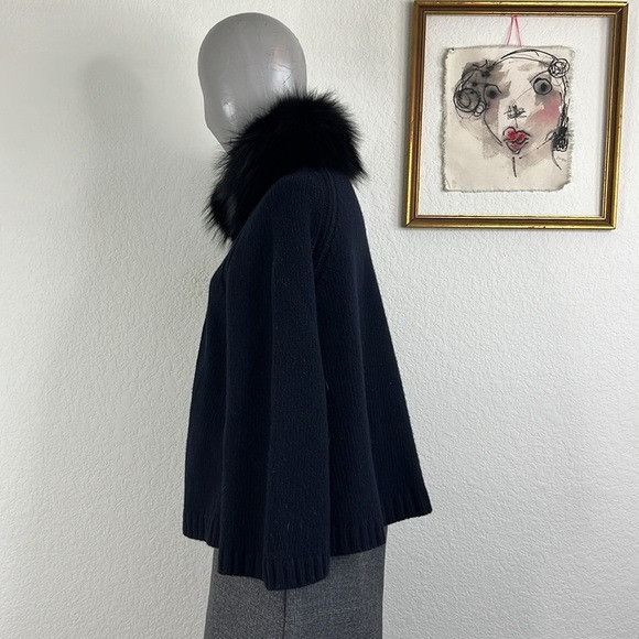 Prada Prada AW14 Wool Fox Fur Collar A Line Sweater Knit Cardigan Size XS / US 0-2 / IT 36-38 - 5 Thumbnail