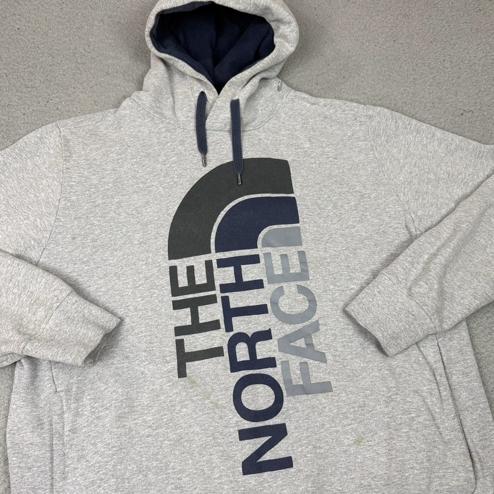 The North Face VINTAGE The North Face Sweatshirt Mens XL Gray Heavy Spell Out Logo Pullover Outdoor TNF Hoodie Size US XL / EU 56 / 4 - 3 Thumbnail