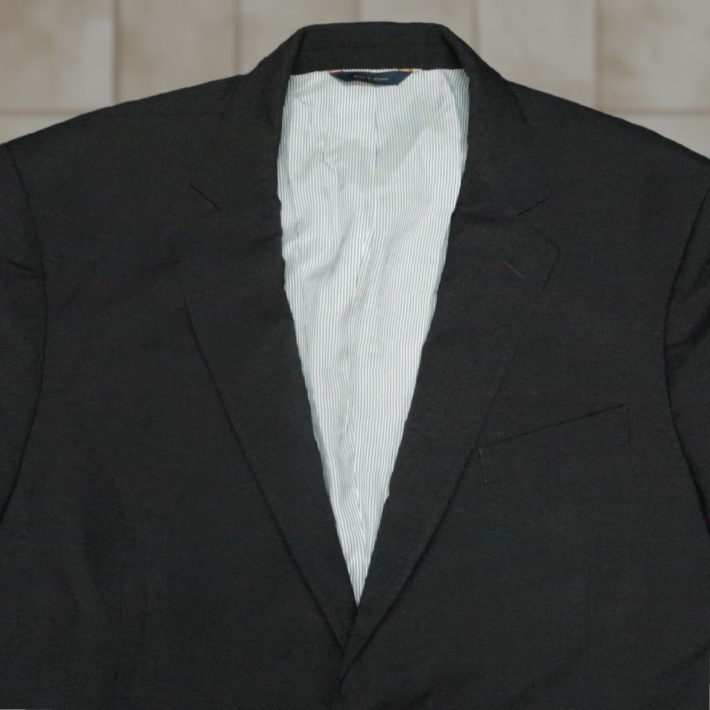Brooks Brothers Brooks Brothers Blazer Mens 46L Gray Wool Sport Coat Notch Lapel Single-Breasted 2-Button Regular Fit Vintage No Size 46R - 1 Thumbnail