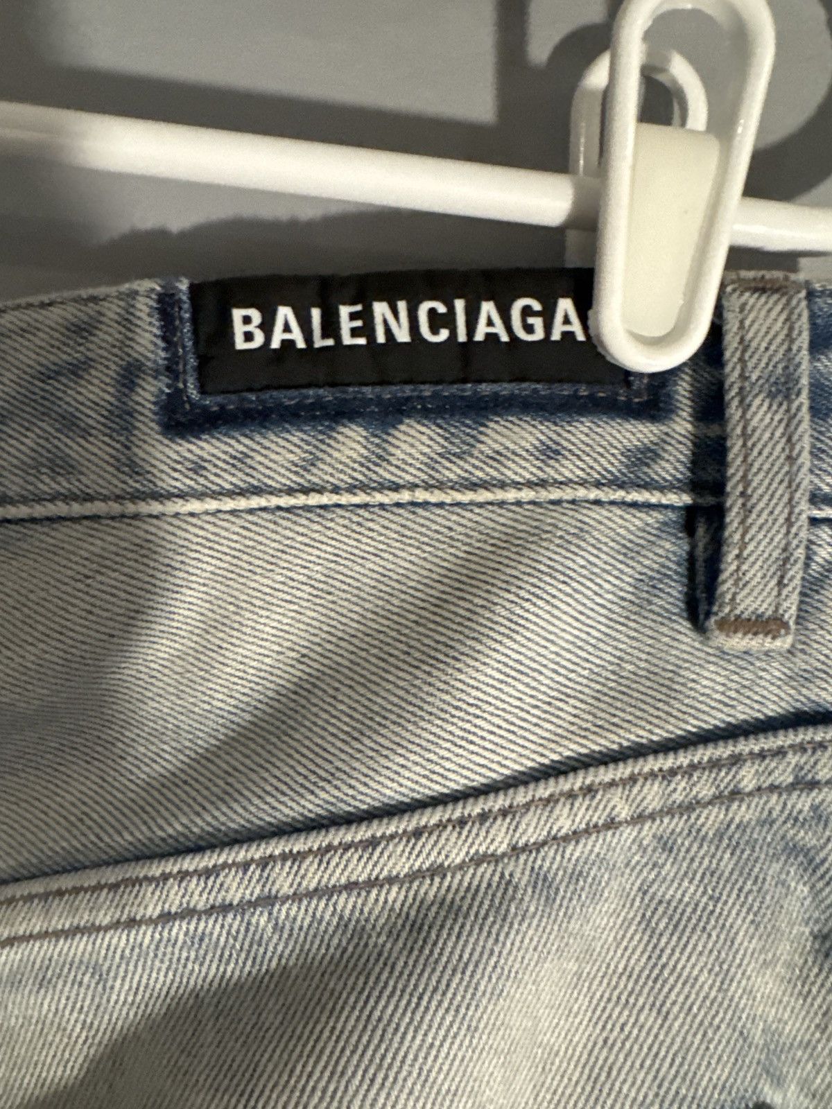 Balenciaga Balenciaga White Logo Embroidered Jeans Size US 30 / EU 46 - 5 Thumbnail