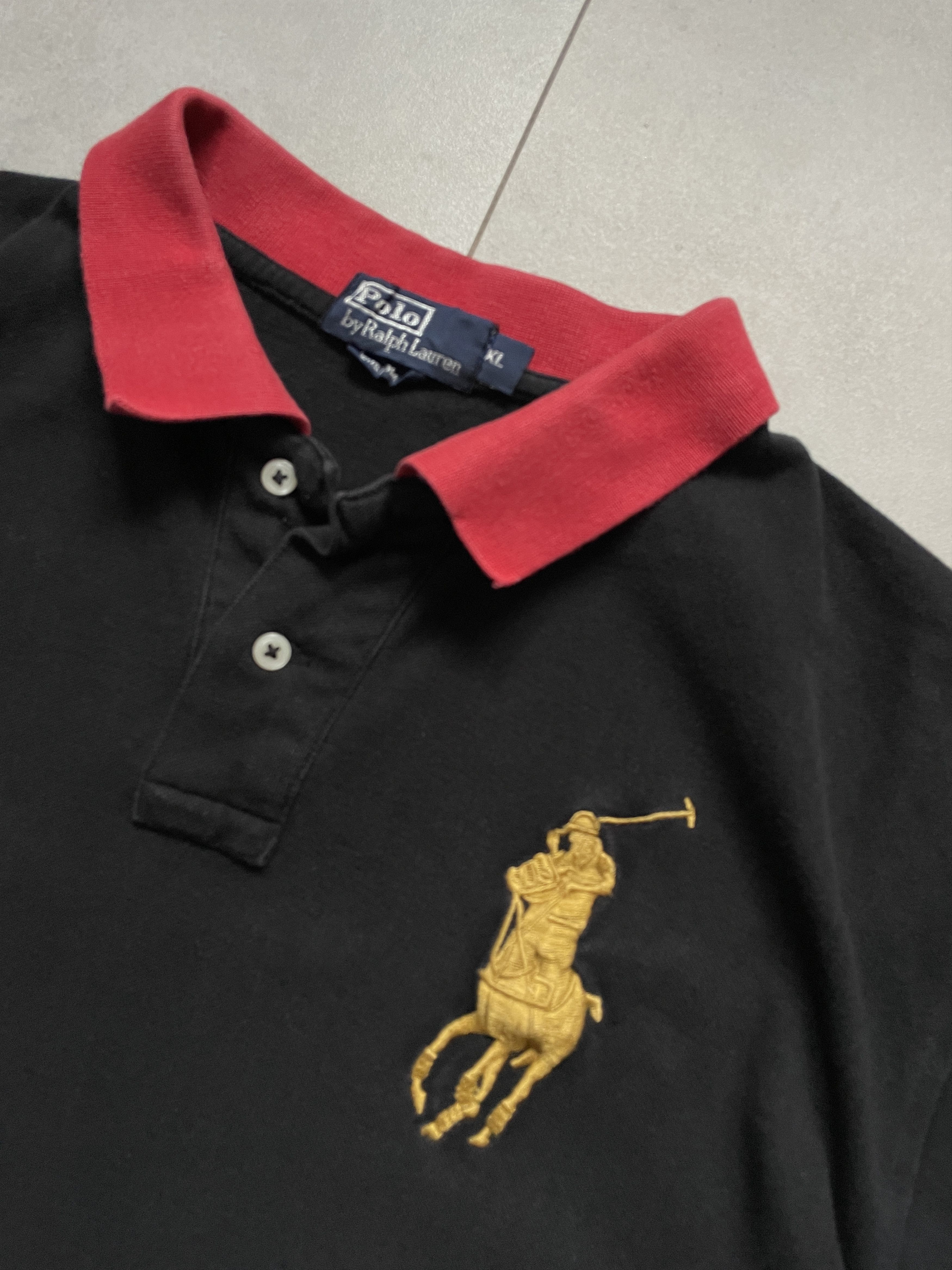 Polo Ralph Lauren RALPH LAUREN CHIEF KEEF TYPE BIG PONY BLACK GOLD POLO Size US XL / EU 56 / 4 - 2 Thumbnail