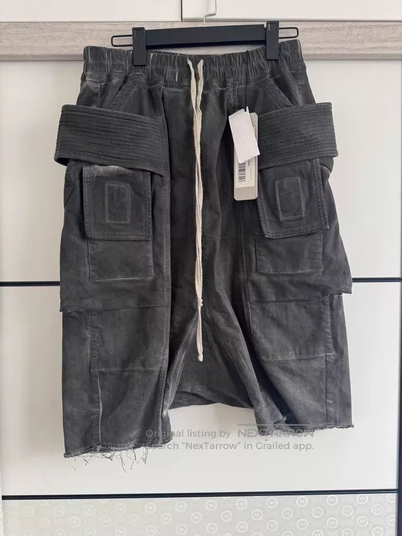 Rick Owens RICK OWENS size S Denim Wax-Face Double-Ring Short Pants Size US 27 - 1 Thumbnail