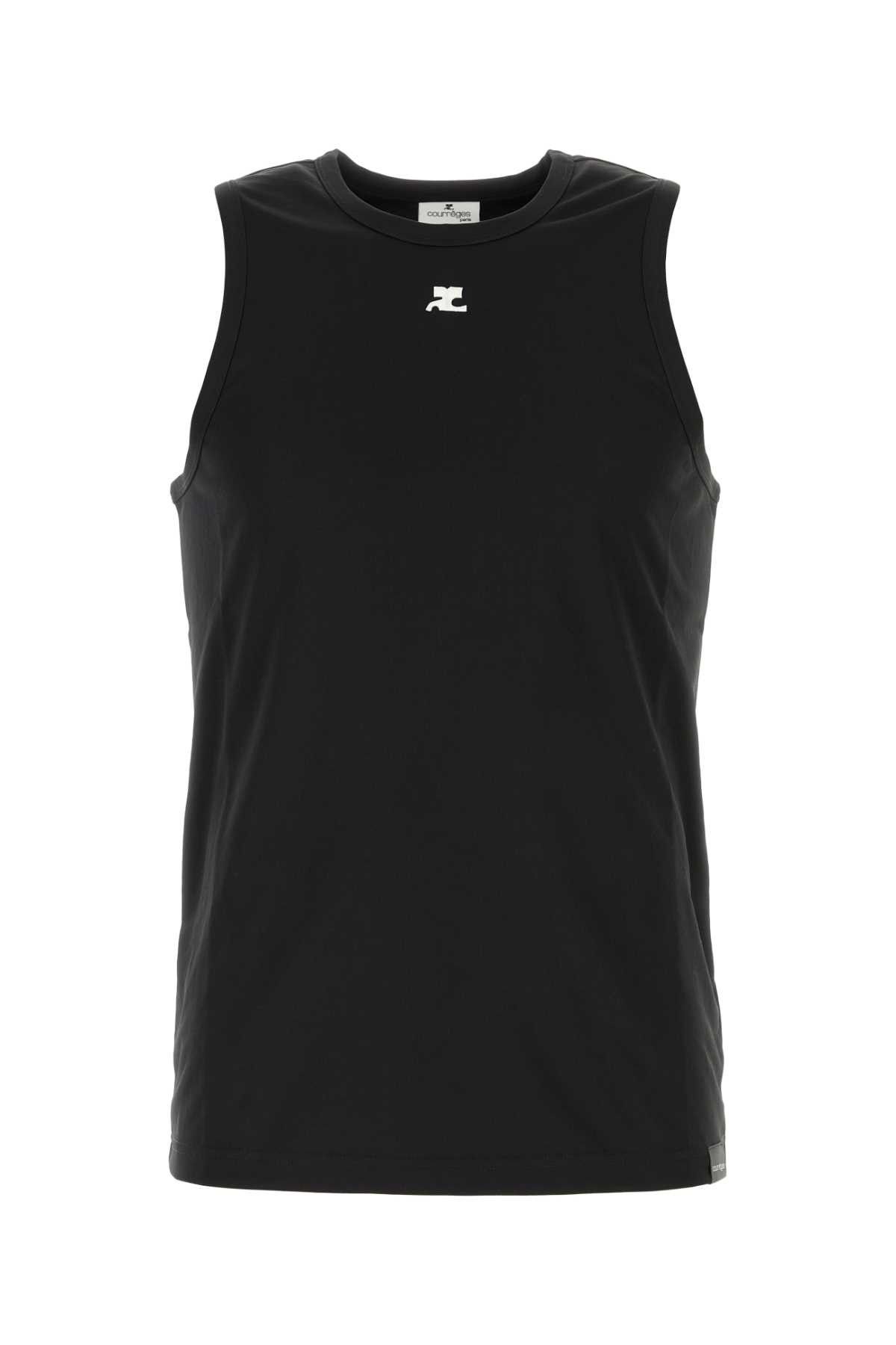 image of Courreges Black Polyester Tank Top, Men's (Size Large)