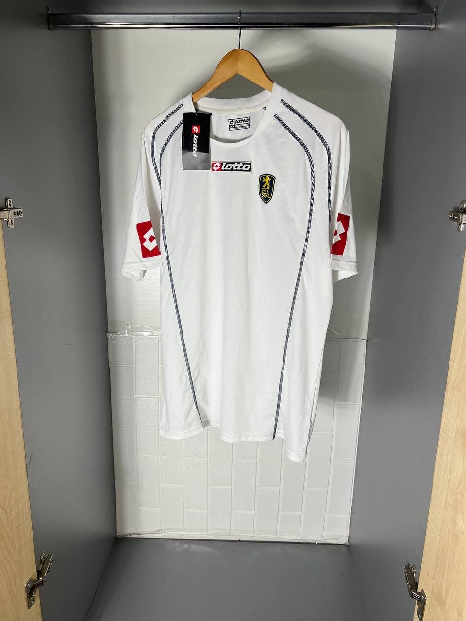 Vintage VERY RARE LOTTO FC SOCHAUX FRANCE RETRO SOCCER JERSEY 90s Size US XXL / EU 58 / 5 - 3 Thumbnail