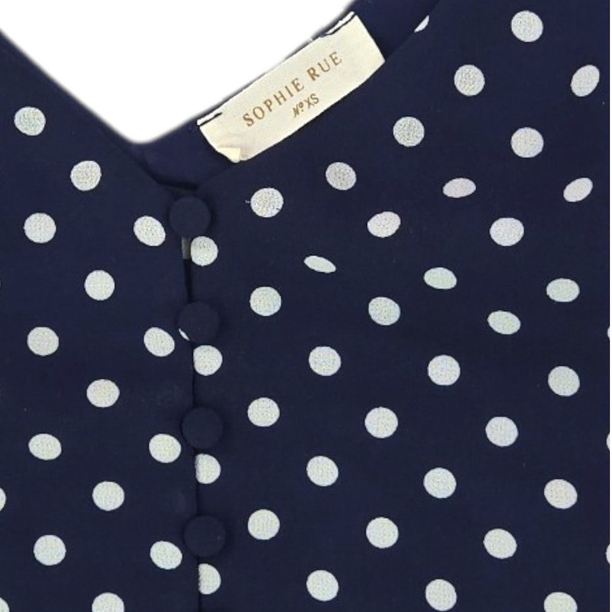 Other Sophie Rue | Leisha White Polka Dots Button Front Cami | XS Size XS / US 0-2 / IT 36-38 - 4 Thumbnail