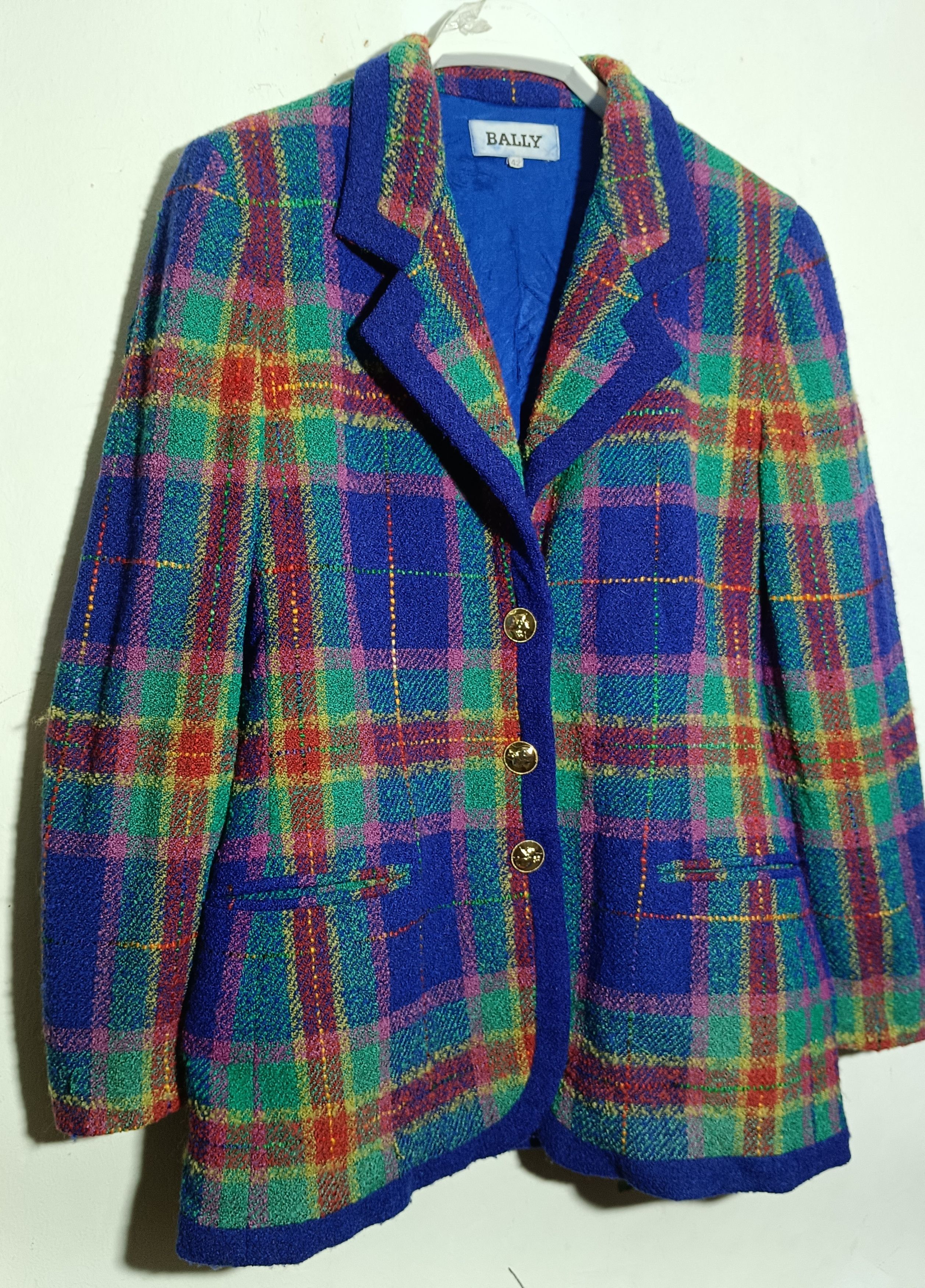 Bally × Vintage Vintage Bally Lana Wool Blazer Jacket Size US M / EU 48-50 / 2 - 2 Thumbnail