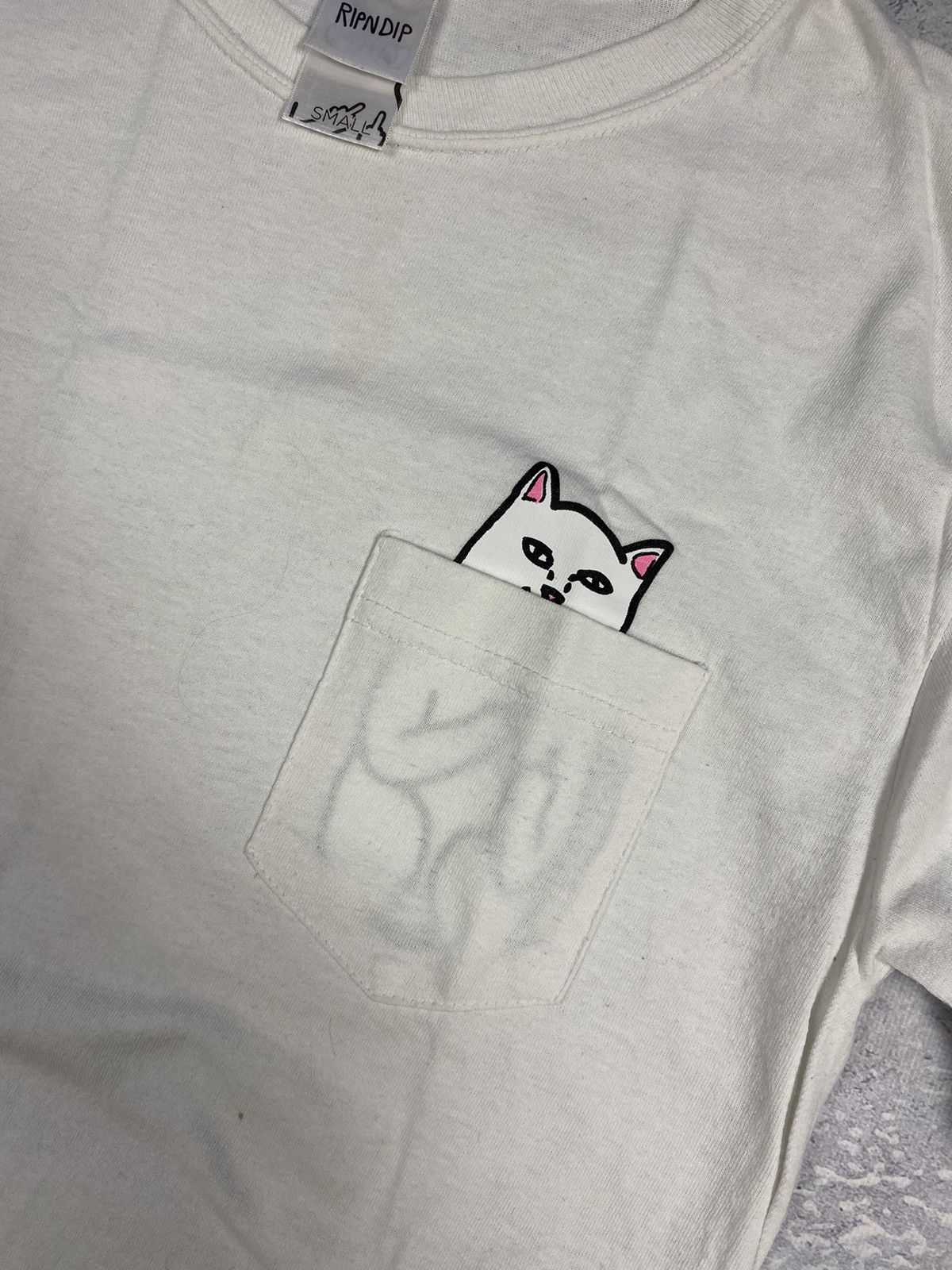 RIPNDIP Rip n Dip Men’s White T-shirt With Mini Logo Size Small Size US S / EU 44-46 / 1 - 7 Thumbnail