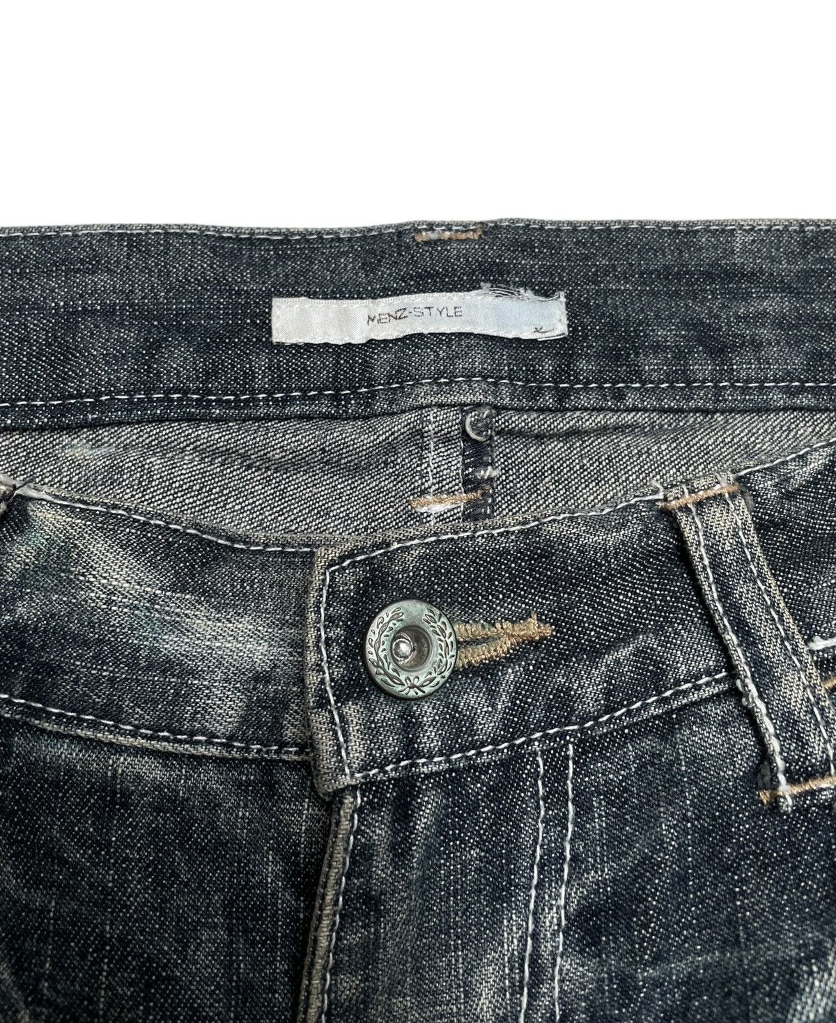 Japanese Brand × Vintage Rare Design Vintage Brand Menz Style Flared Jeans 1990s Size US 33 - 12 Thumbnail