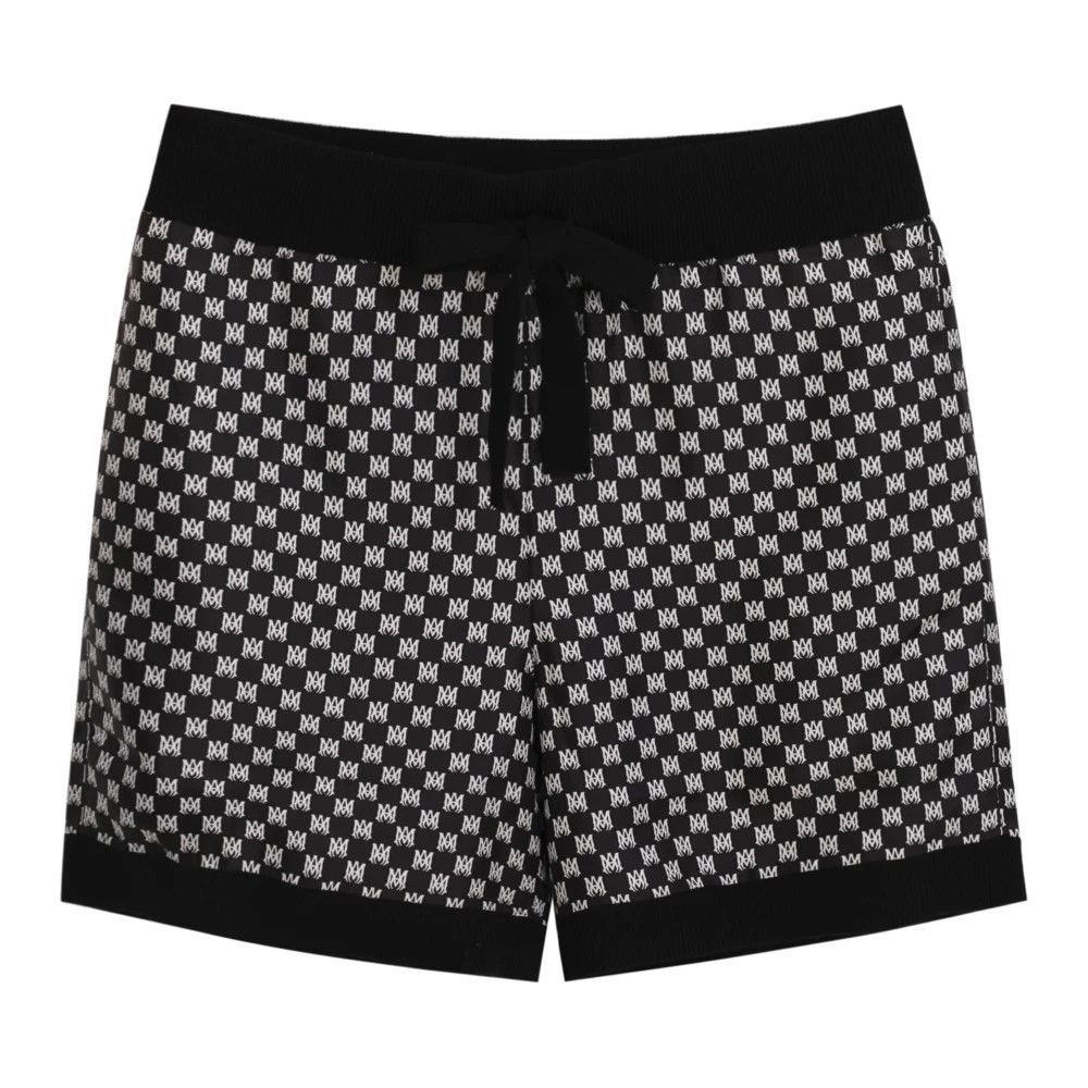 Amiri o1s1wg110525 Monogram Pattern Wool Short in Black/White Size US 36 / EU 52 - 1 Thumbnail