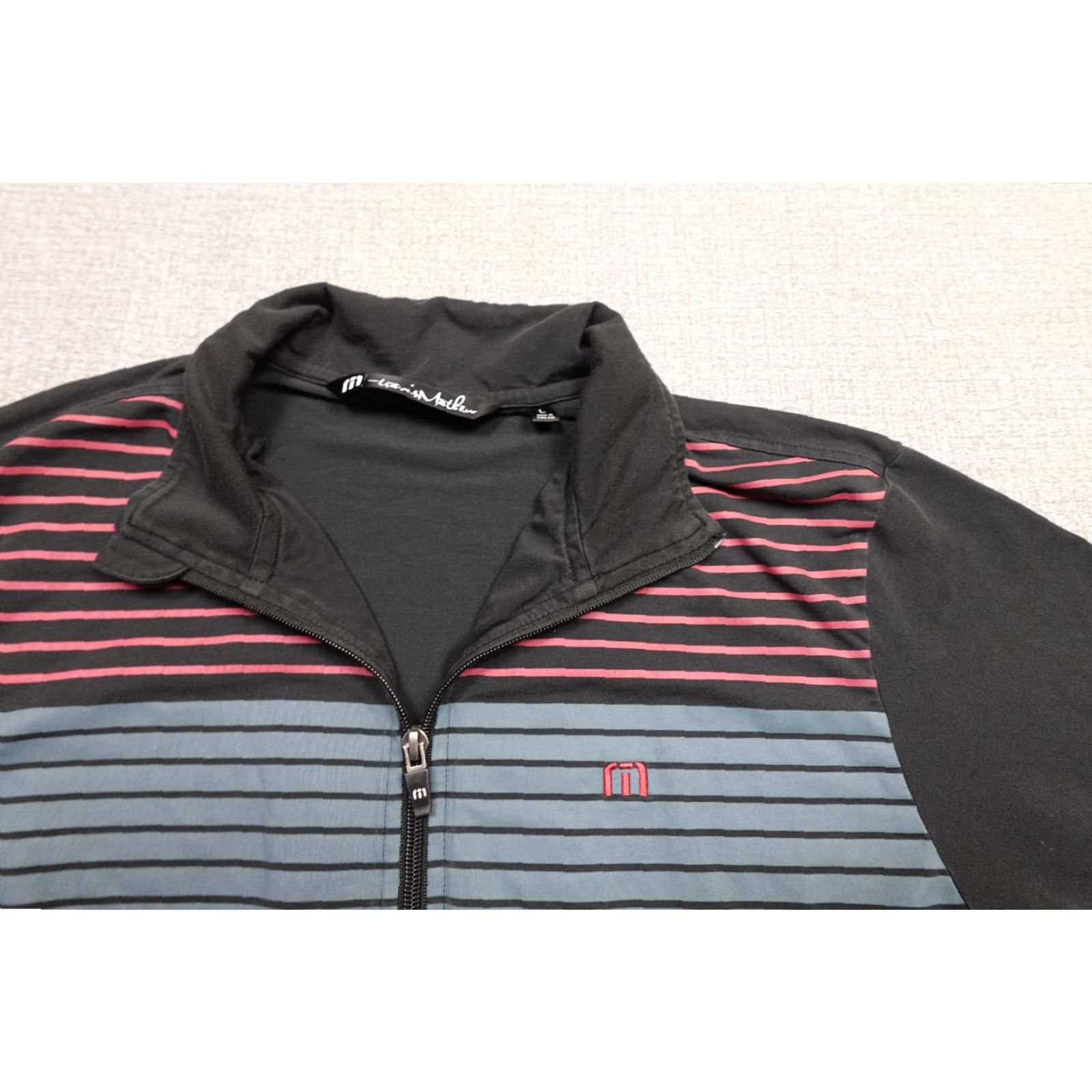TravisMathew Travis Mathew Quarter Zip Mens Large Black Pullover Golf Stretch Shirt Size US L / EU 52-54 / 3 - 3 Thumbnail