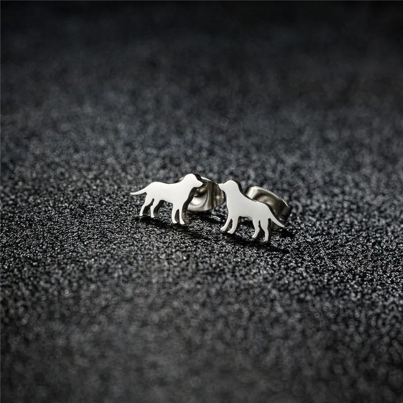 Jewelry Dog Mini Stud Earrings Charm Earring Gift Size ONE SIZE - 1 Thumbnail