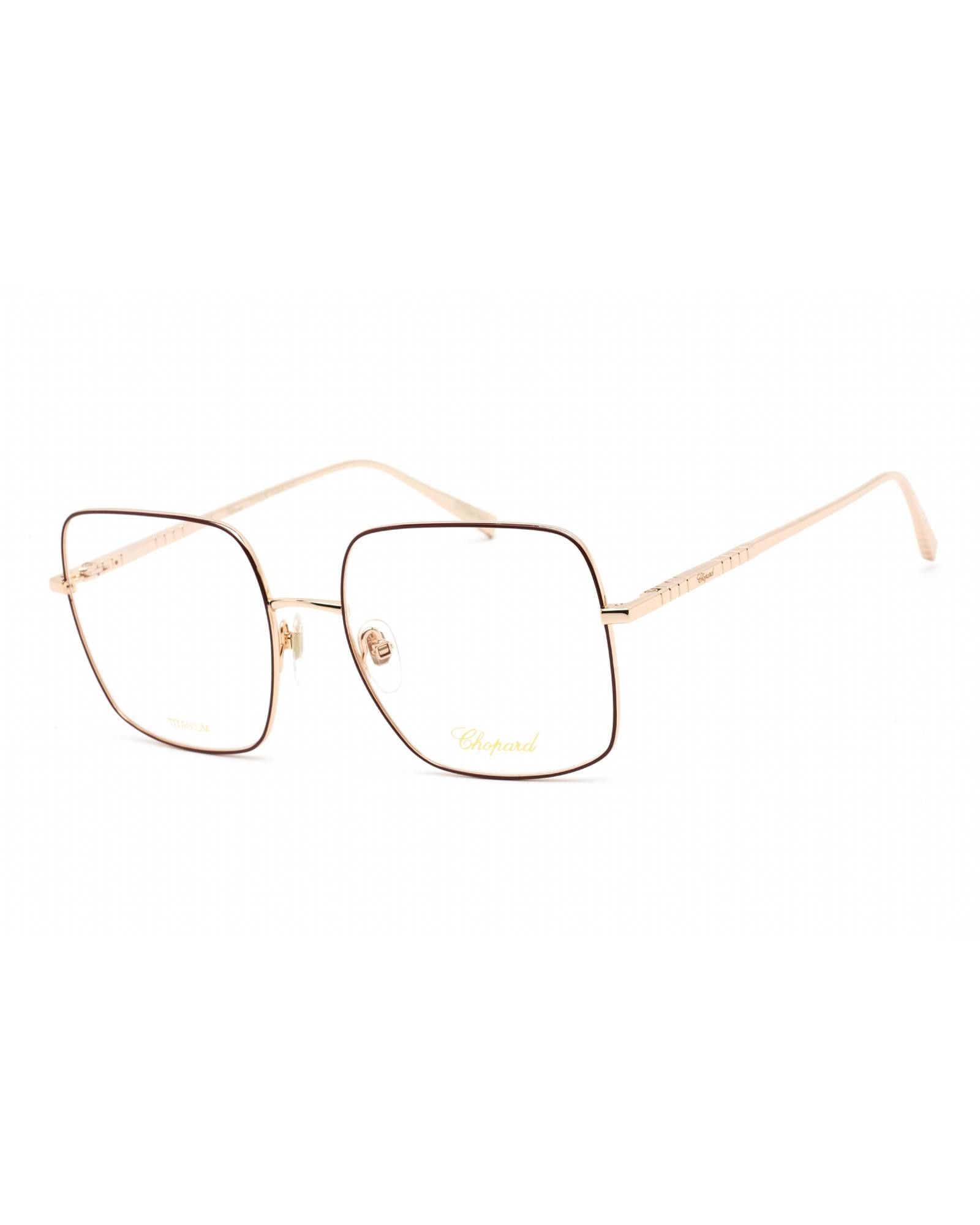 image of Chopard Vchf49M Eyeglasses Shiny Rose Gold / Clear Lens, Women's