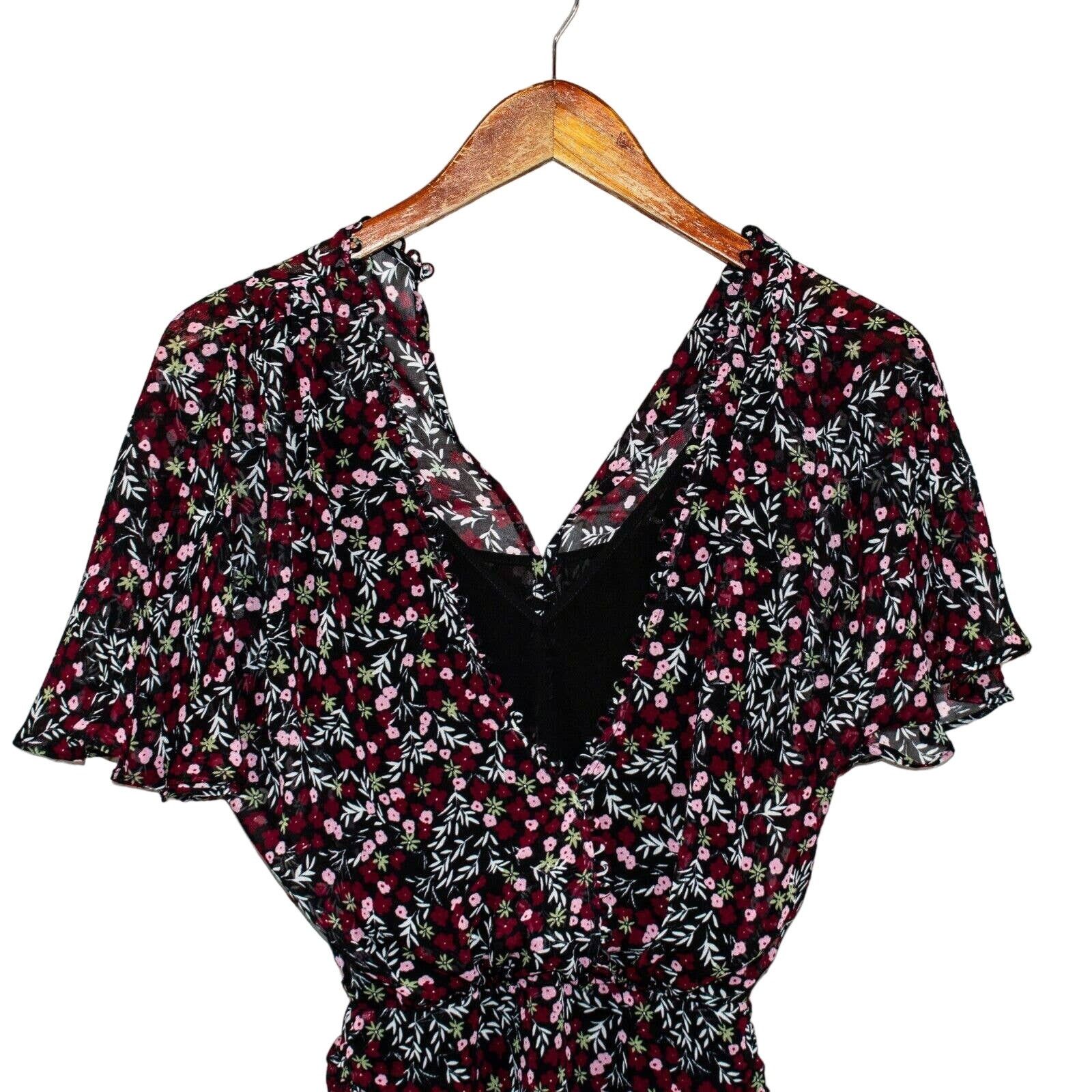 NICHOLAS NICHOLAS Mini Daisy Ruched Mini Dress in Floral NWT $595 Size XS / US 0-2 / IT 36-38 - 4 Thumbnail