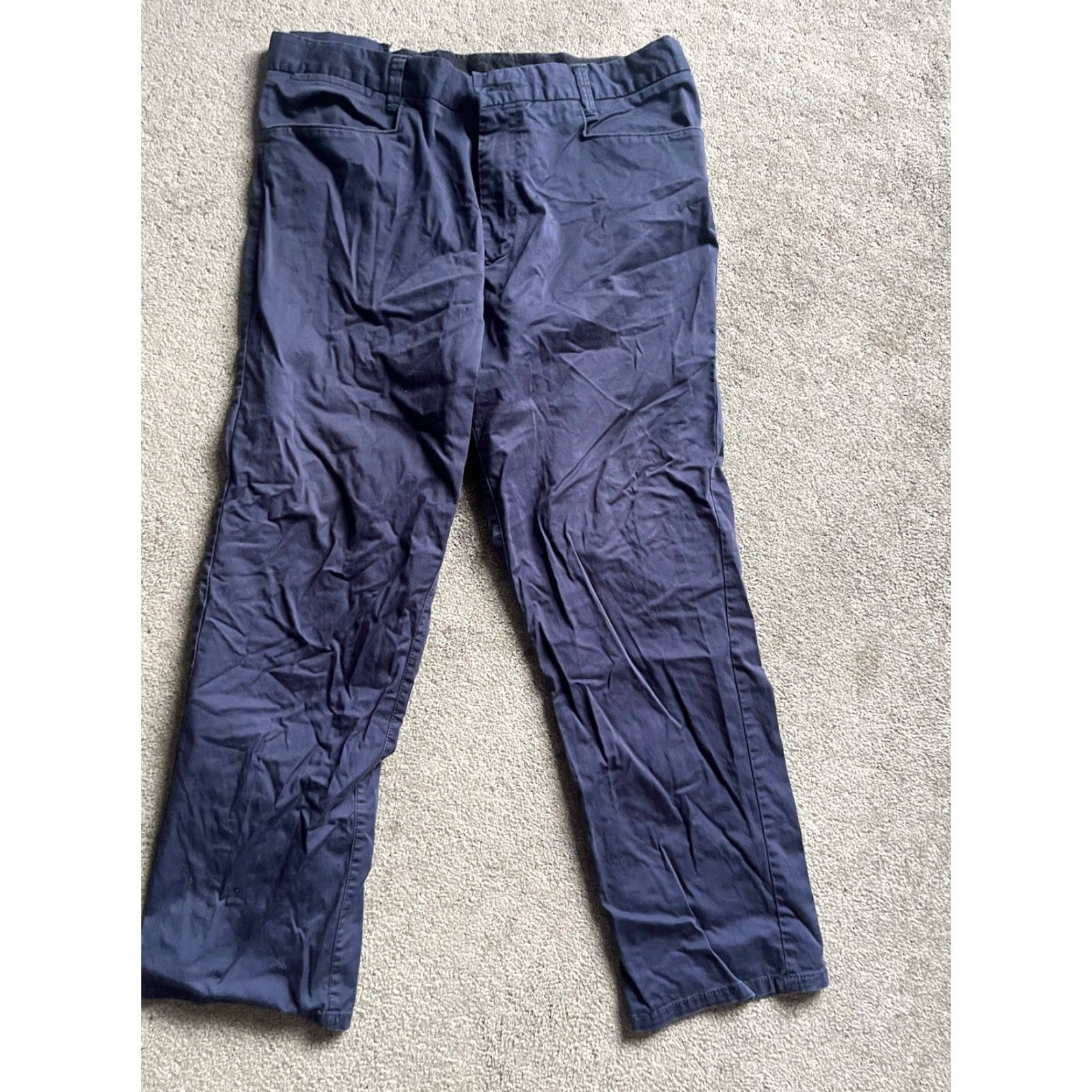 Calvin Klein Calvin Klein Men’s Pants 36x30 Blue Chino Regular Fit Slim Straight 30 in Inseam Navy Blue Size US 36 / EU 52 - 2 Thumbnail