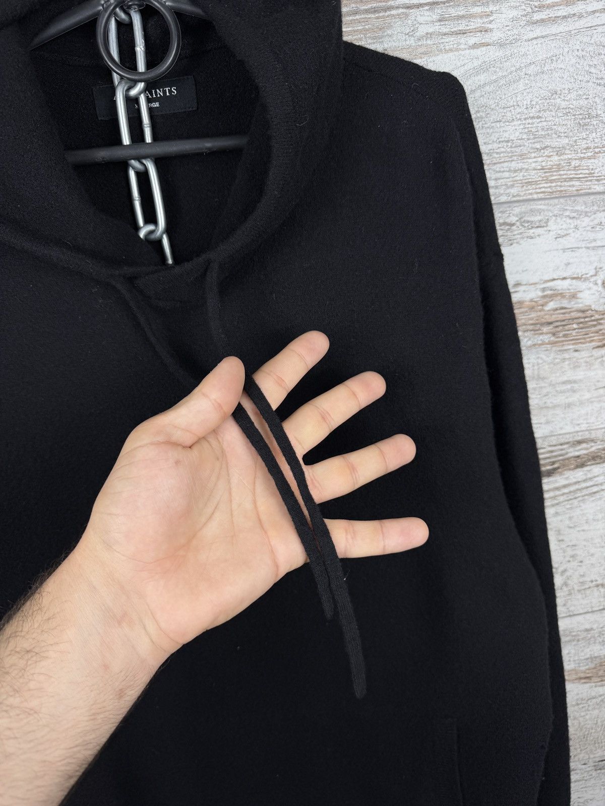 Allsaints × Japanese Brand Mens Vintage AllSaints frame hoody wool merino hoodie Size US XL / EU 56 / 4 - 5 Thumbnail