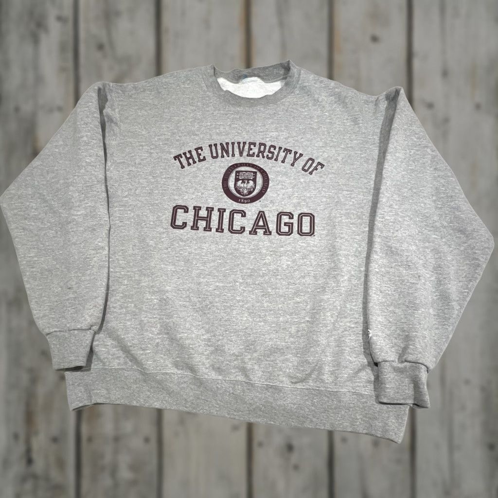 Champion Champion University Of Chicago Sweatshirt Men XL Gray Graphic Print Sweatshirt Size US XL / EU 56 / 4 - 1 Thumbnail