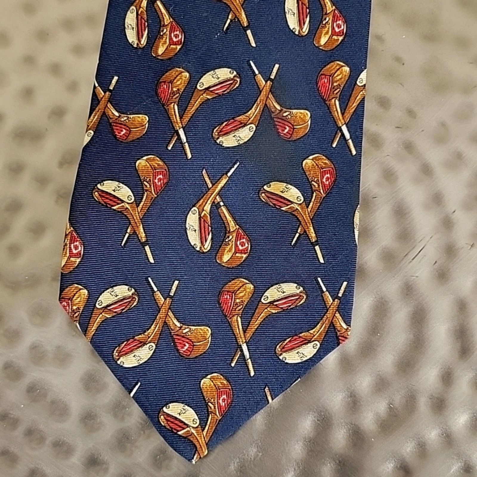 Jos. A. Bank Jos A. Bank Executive Golf Caddy Theme Handmade Silk Tie Size ONE SIZE - 1 Thumbnail