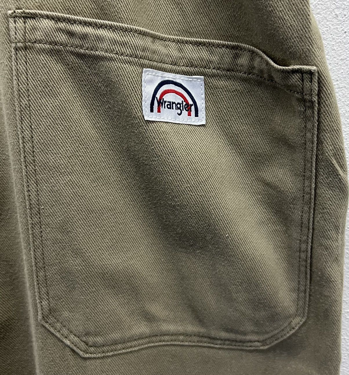 Vintage × Wrangler Vintage Wrangler x DRESKIP Khaki Cotton Overalls – Free Size Size US 42 / EU 58 - 10 Thumbnail