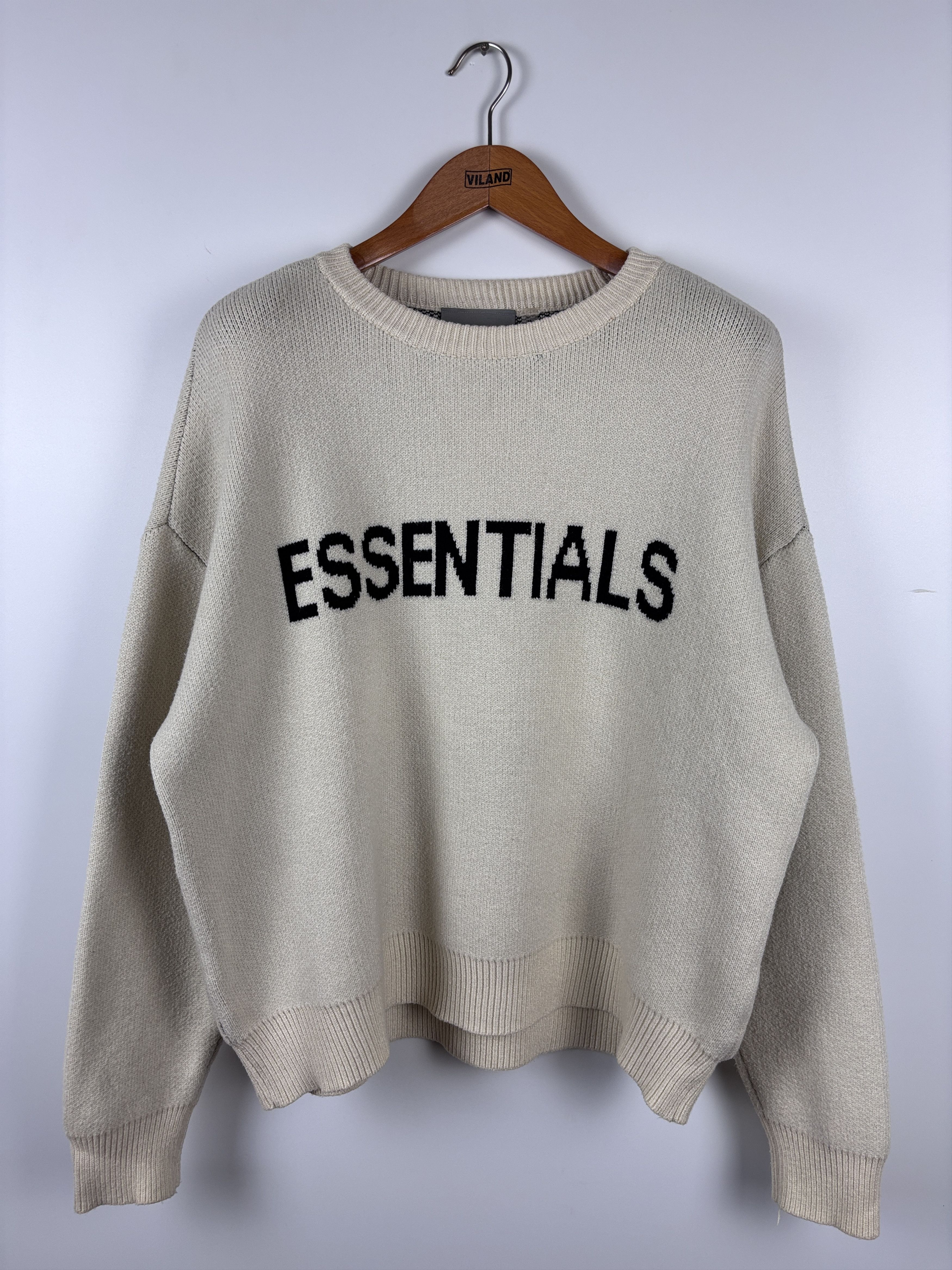 Essentials Essentials Fear Of God Knit Sweater Pullover Beige Size M Size US M / EU 48-50 / 2 - 2 Thumbnail