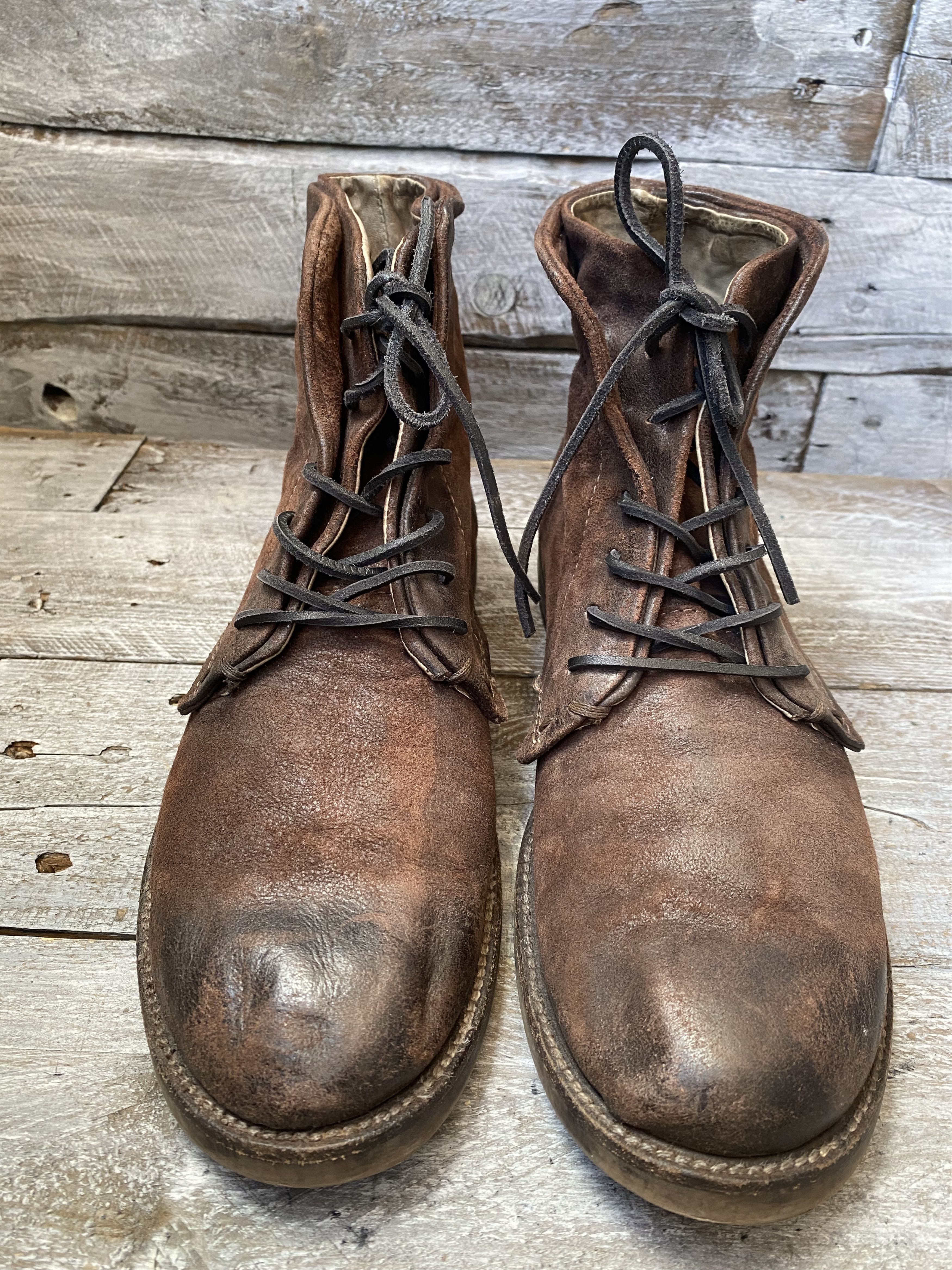 A.S.98 As.98 brown burnished ankle biker combat boots sz 42 Size US 9 / EU 42 - 3 Thumbnail
