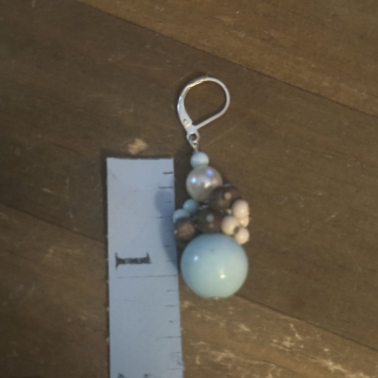 Other Light blue cluster bead dangle earrings Size ONE SIZE - 4 Thumbnail