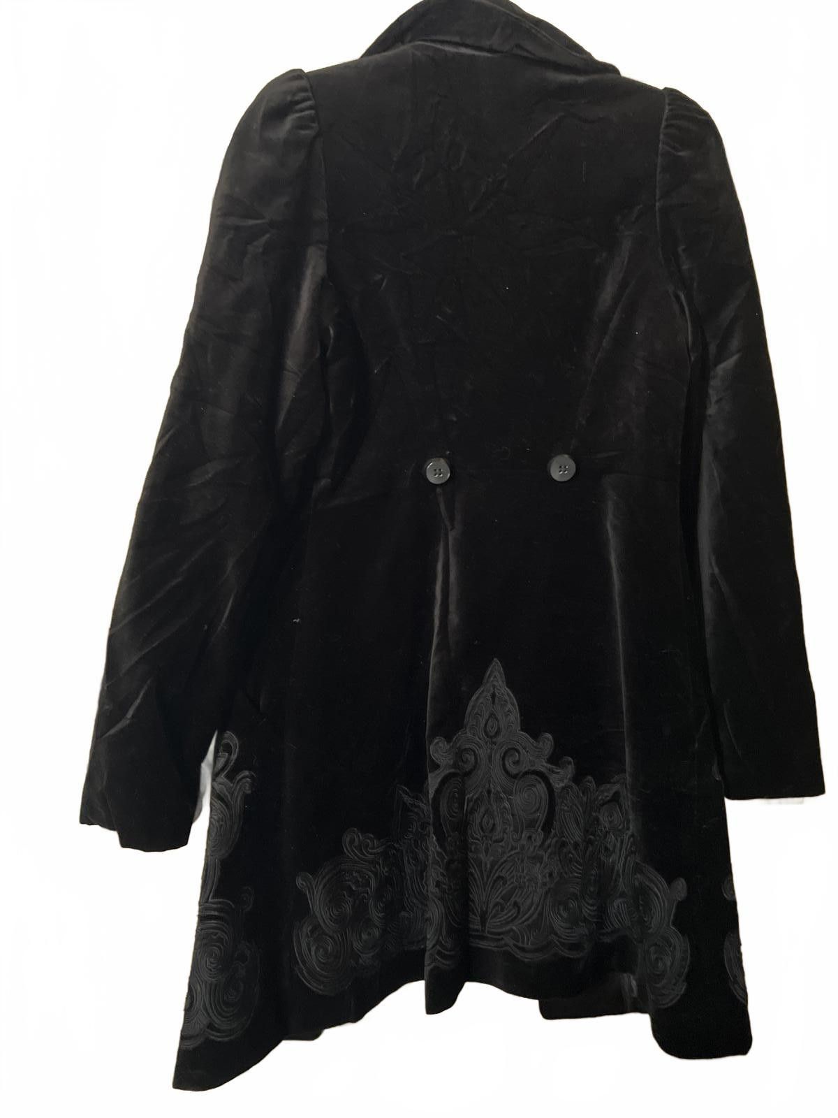 Mango Mango Moments Embroidered Velvet Coat S victorian goth lux Size S / US 4 / IT 40 - 7 Thumbnail