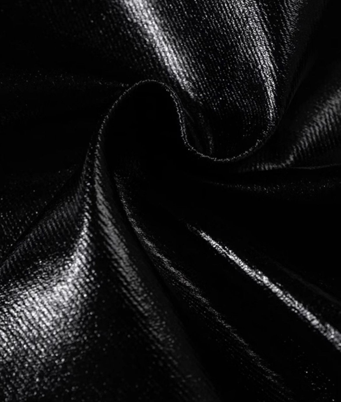 Jean Coating Glossy Patent Leather Baggy Black Jeans Size US 34 / EU 50 - 8 Thumbnail