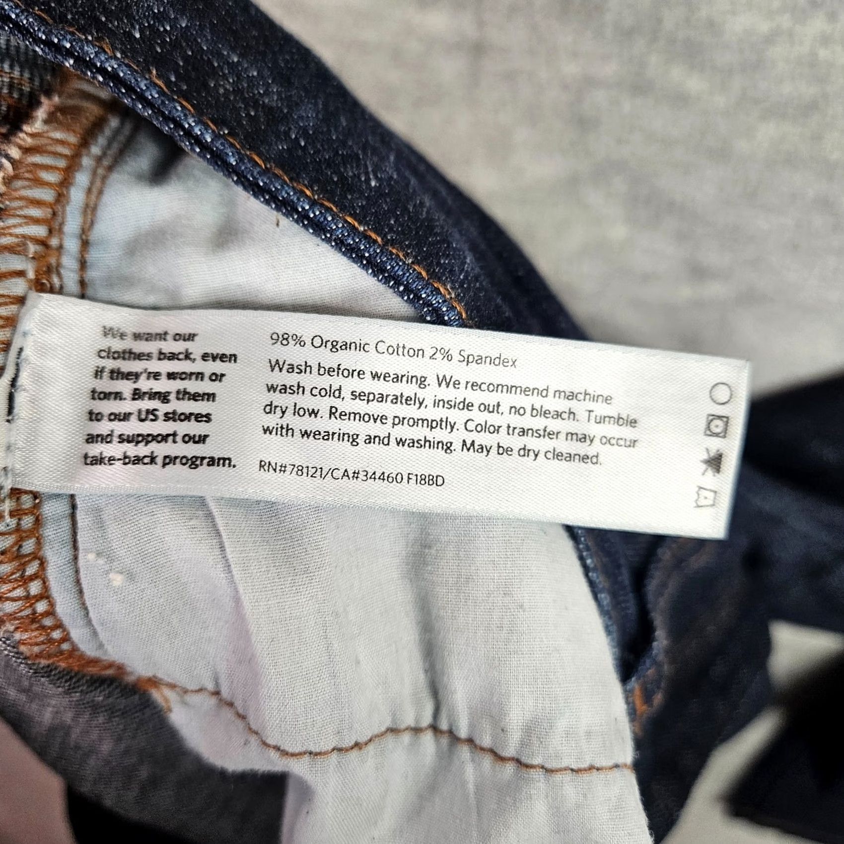 Eileen Fisher Eileen Fisher Women’s Slim Straight Jeans Dark Wash Mid Rise Size 8 Blue Cotton Size 30" / US 8 / IT 44 - 4 Thumbnail