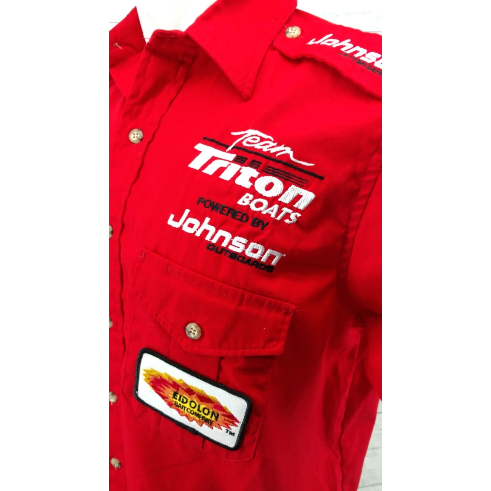 Vintage Red Size Medium Button Fishing Shirt Team SCAT Robin Howell Triton Boats Mens Size US M / EU 48-50 / 2 - 3 Thumbnail