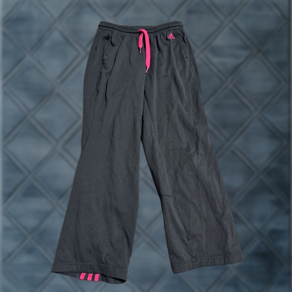 Adidas Adidas Sweatpants Women Black Pink Fleece Training Pant S Small 8-10 Activewear Pants Mens Womens Size 28" / US 6 / IT 42 - 1 Thumbnail