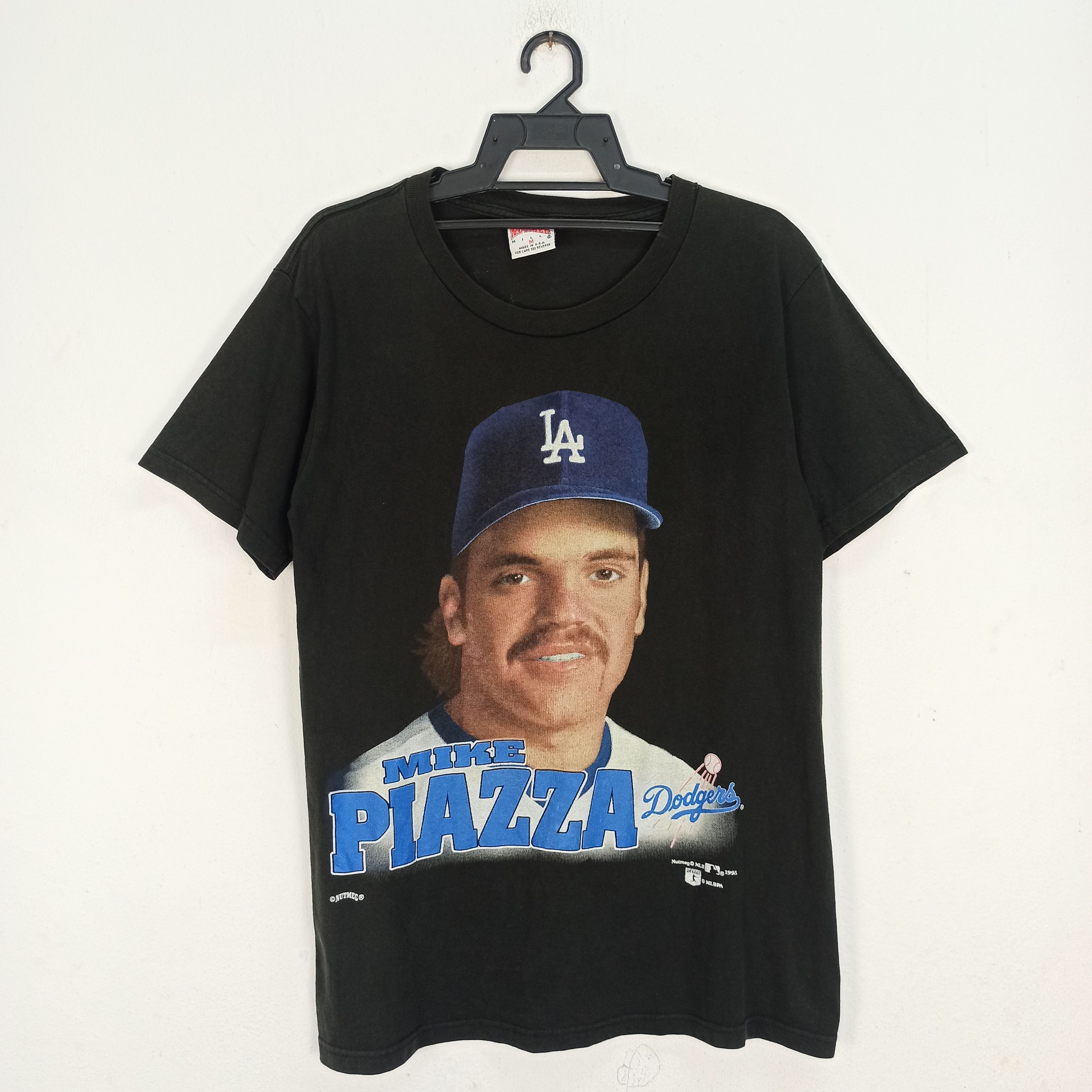 MLB Vintage 1995 Nutmeg LA Dodgers Mike Piazza Sun Faded Tees Size US M / EU 48-50 / 2 - 1 Thumbnail