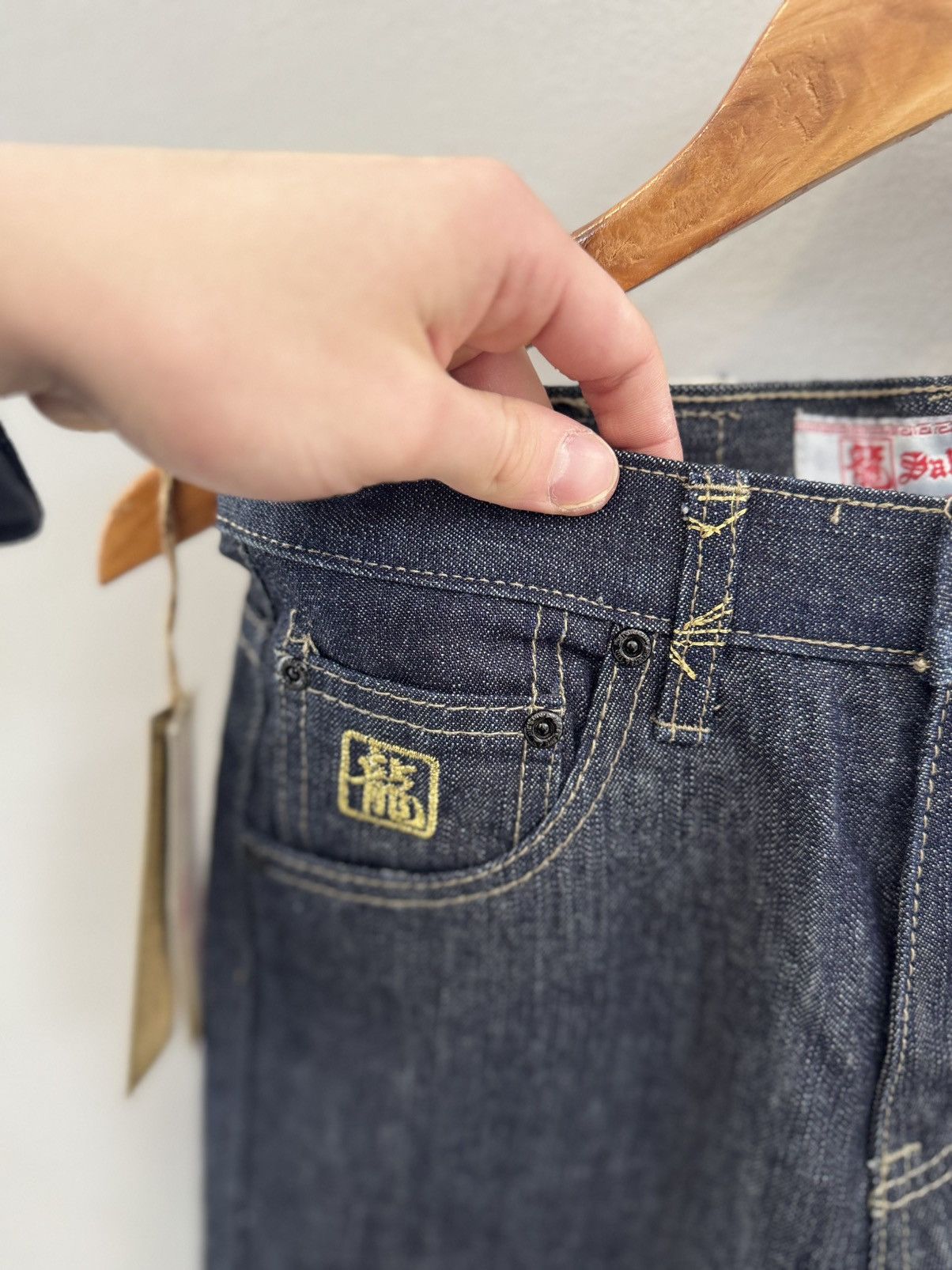 If Six Was Nine × Japanese Brand vintage patchwork japan jeans distressed low rise flared 90s Size 27" / US 4 / IT 40 - 5 Thumbnail