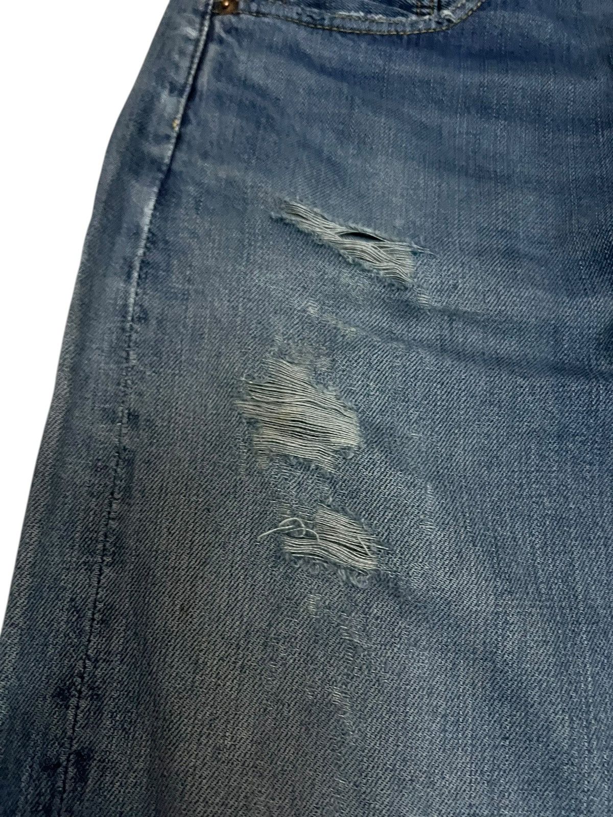 Levi's 90’s Levis 502 Big E Selvedge Distress Jean Size US 36 / EU 52 - 9 Thumbnail
