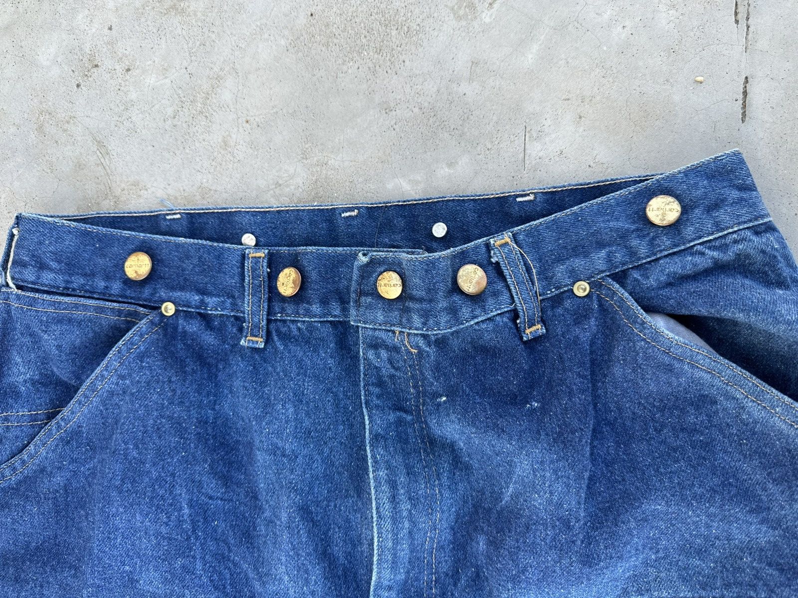 Carhartt × Vintage Vintage Carhartt Double Knee Denim Work Pants – 1980s Size US 38 / EU 54 - 5 Thumbnail