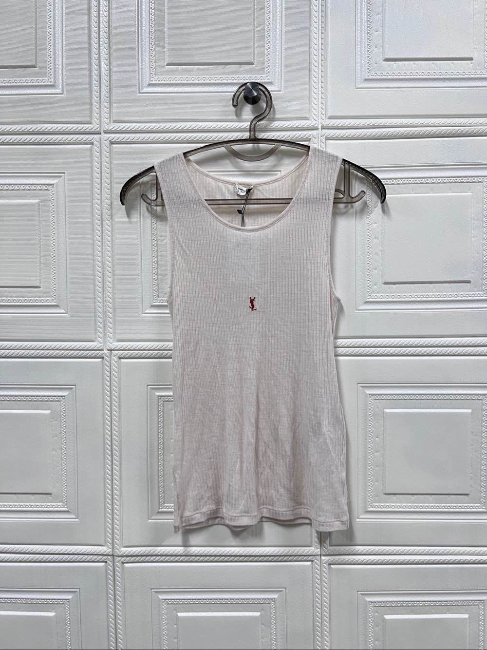 Saint Laurent Paris Saint Laurent Embroidered Logo Tank Top Size M Size M / US 6-8 / IT 42-44 - 1 Thumbnail