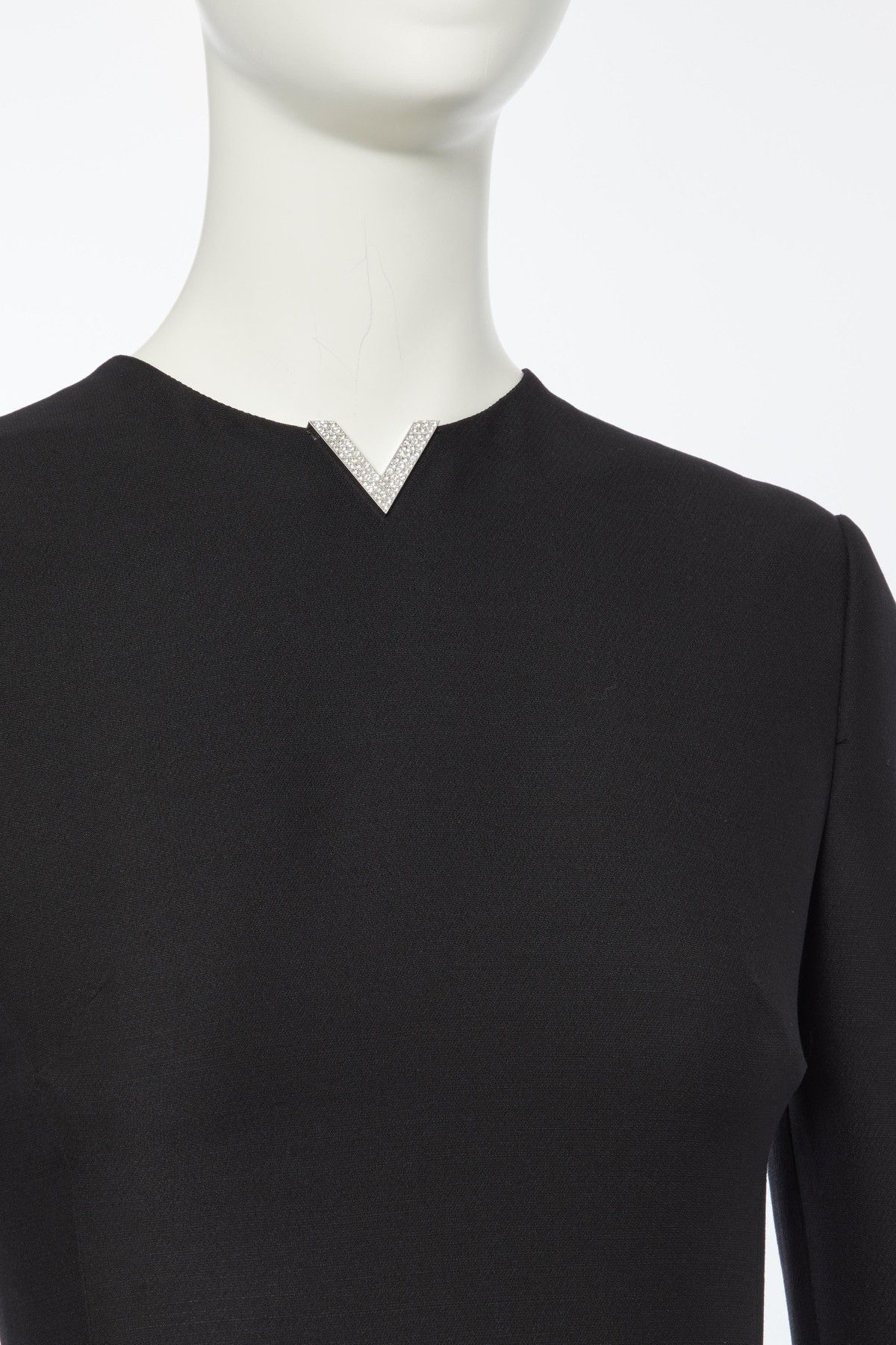Valentino o1s1wg110525 Midi Dress in Black Size M / US 6-8 / IT 42-44 - 4 Thumbnail