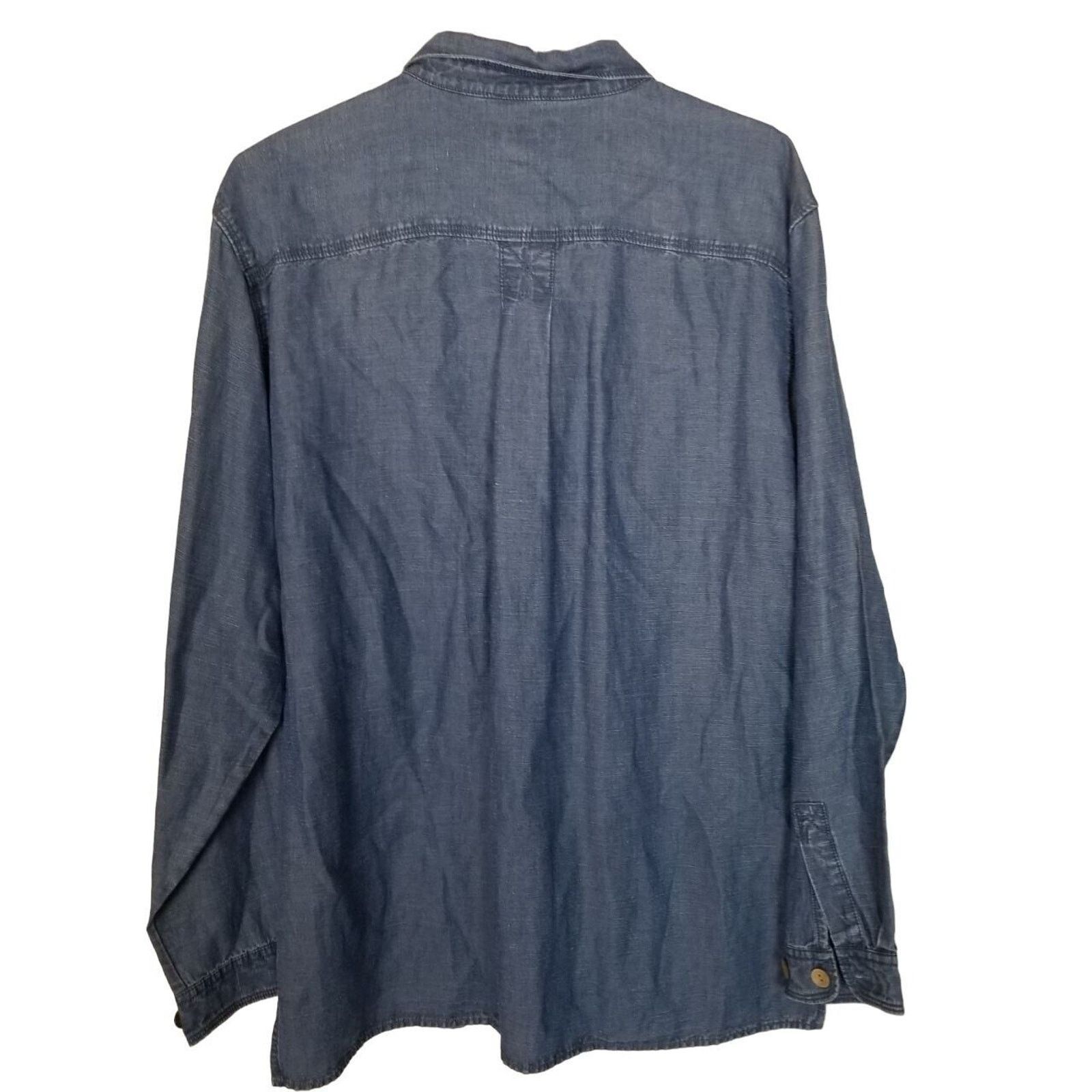 Tommy Bahama Tommy Bahama Mens Linen Blend Chambray Shirt Minimalist Sz M Size US M / EU 48-50 / 2 - 7 Thumbnail