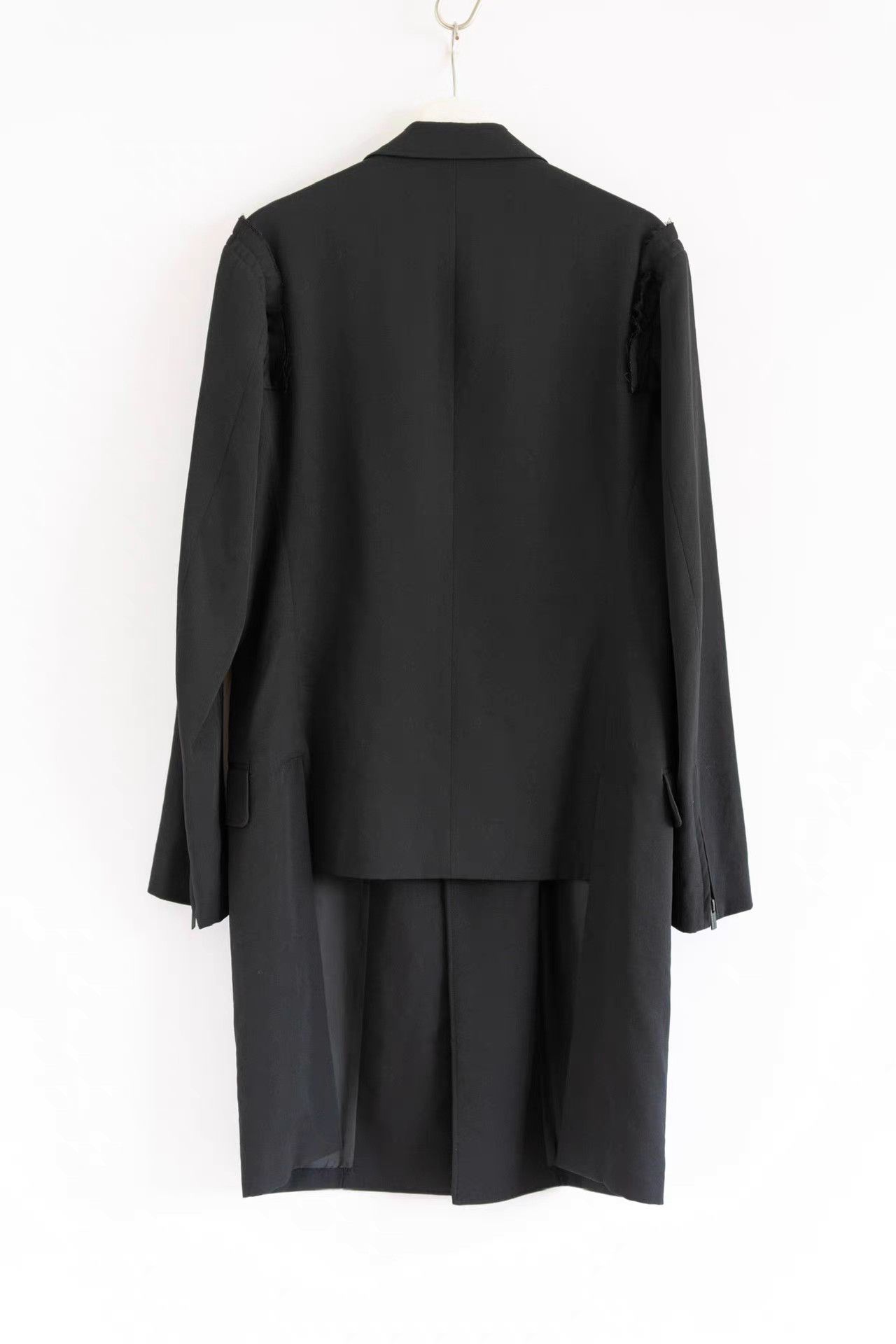 Yohji Yamamoto Yohji Yamamoto 18aw Lace Sleeve Zip Long Blazer K4 Size US M / EU 48-50 / 2 - 2 Thumbnail
