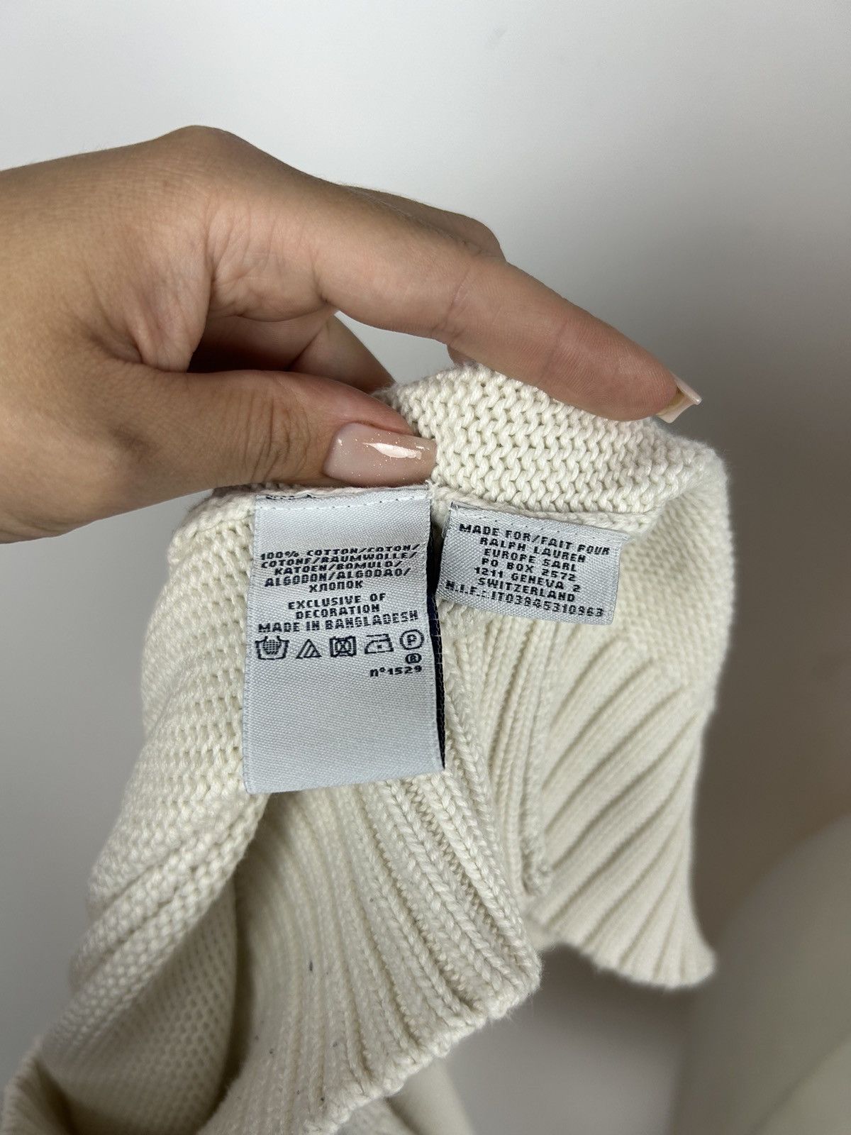Ralph Lauren Sport Vintage Polo Ralph Lauren Sport Knit Sweater White Size L Size L / US 10 / IT 46 - 11 Thumbnail