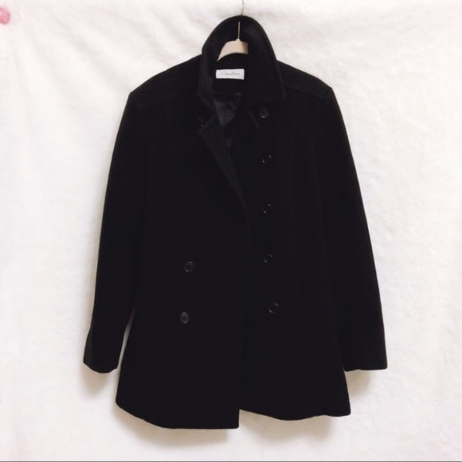 Calvin Klein Calvin Klein Women Merino Wool Black Jacket Size S / US 4 / IT 40 - 1 Thumbnail